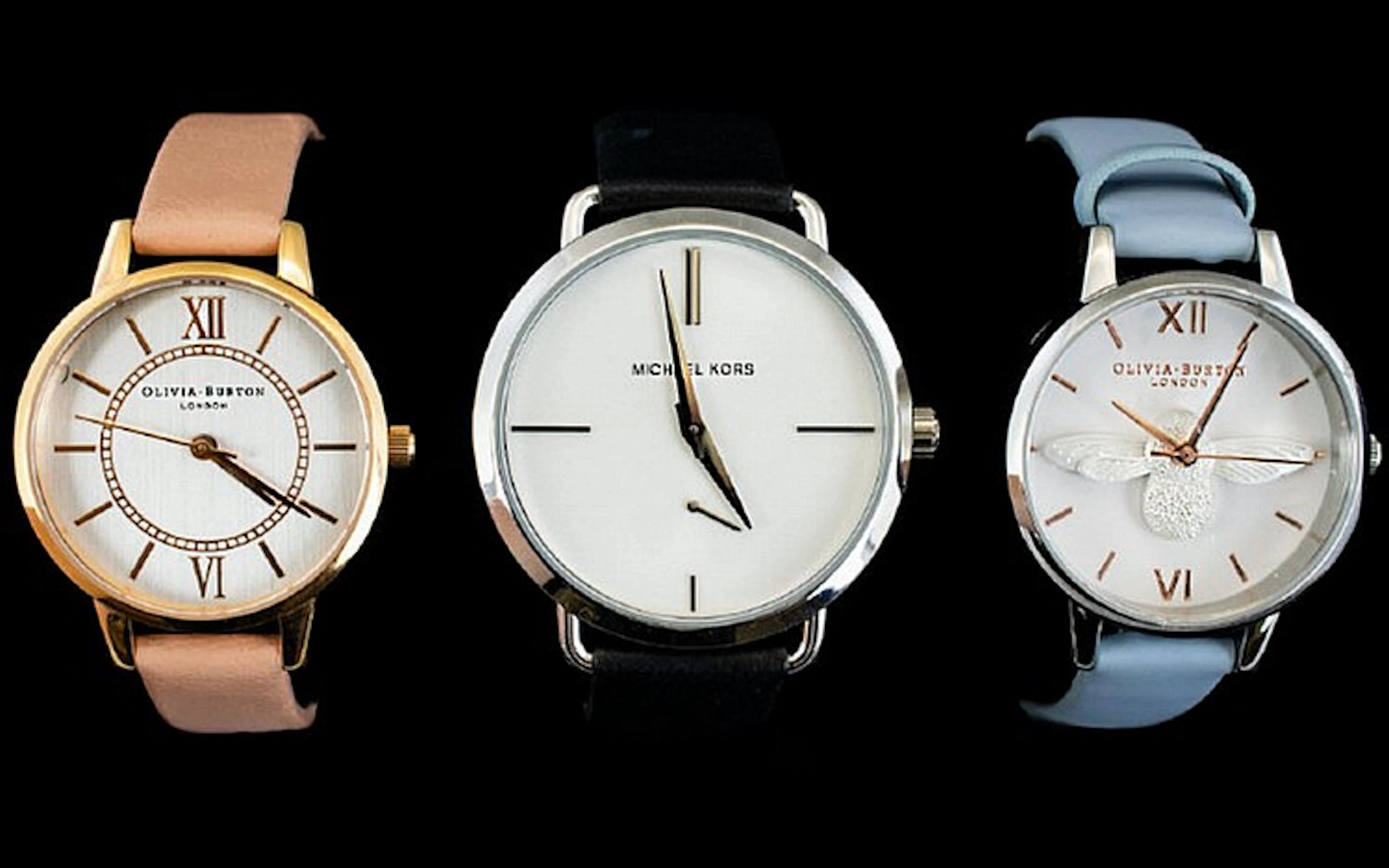 Three Fashion Watches To Include Michael Kors And Olivia...