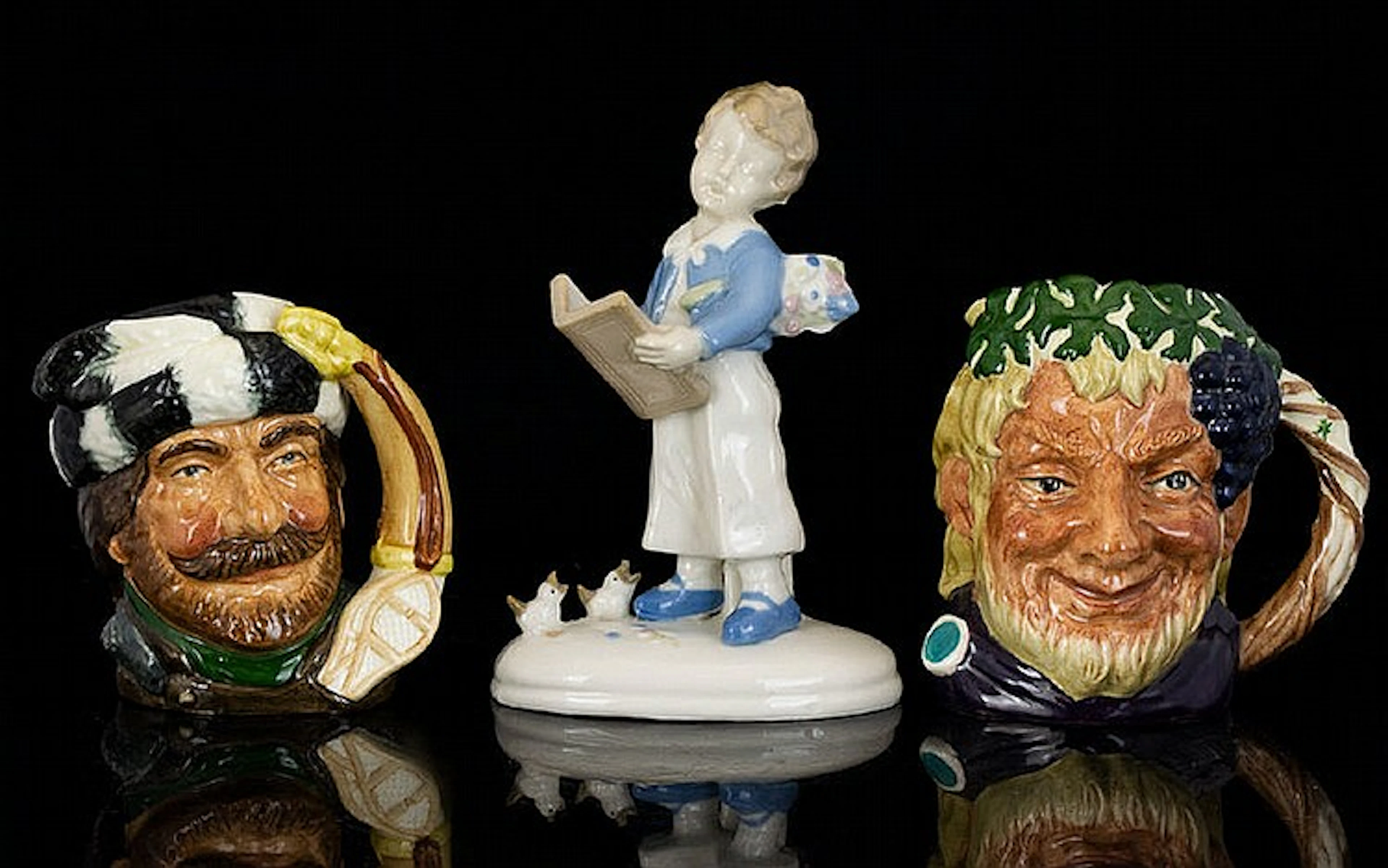 Royal Doulton Small Character Jugs ( 2 ) In Total. Comprises 1/ The Trapper