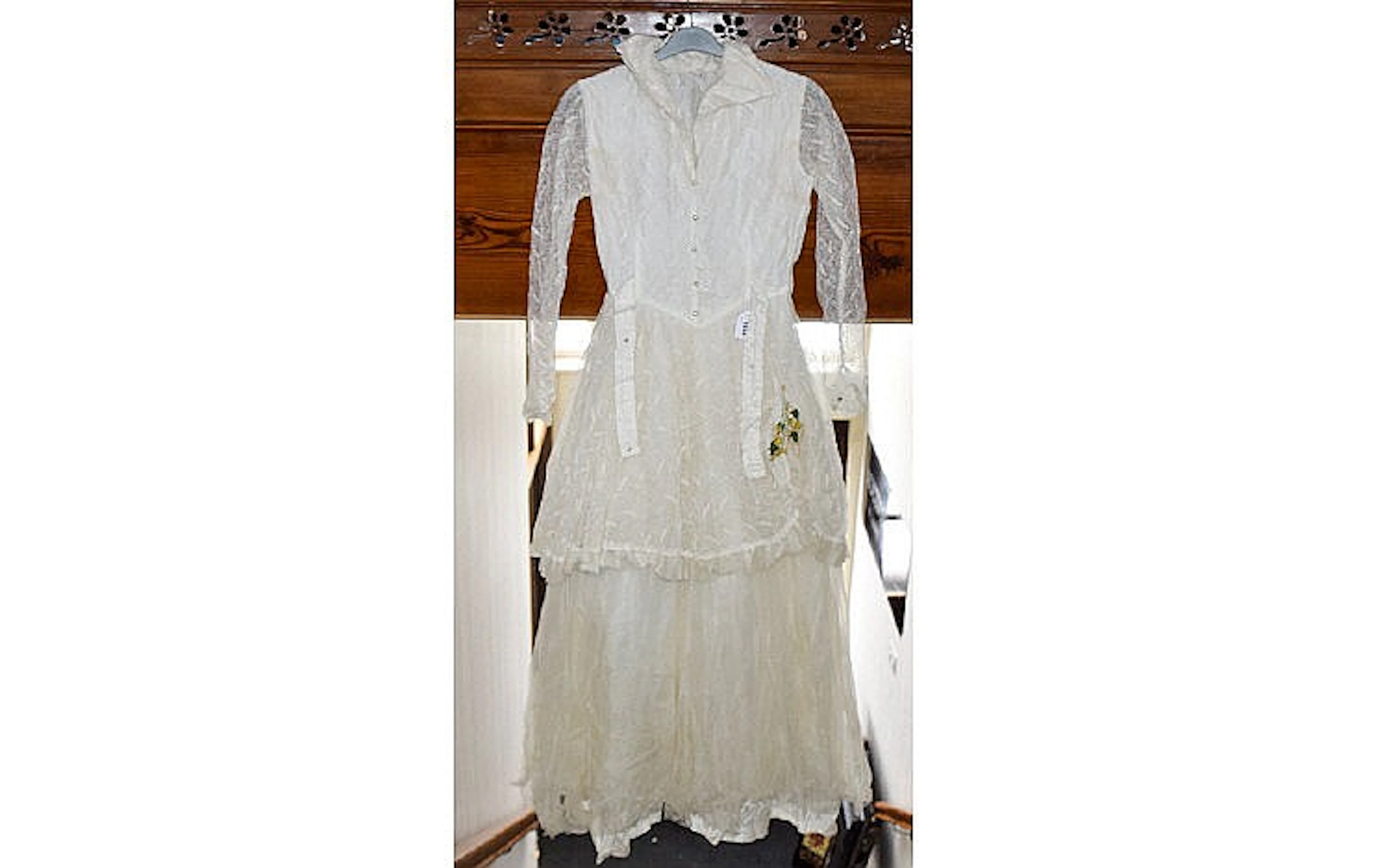 Vintage Wedding Dress An ivory wedding dress in the romantic revival style