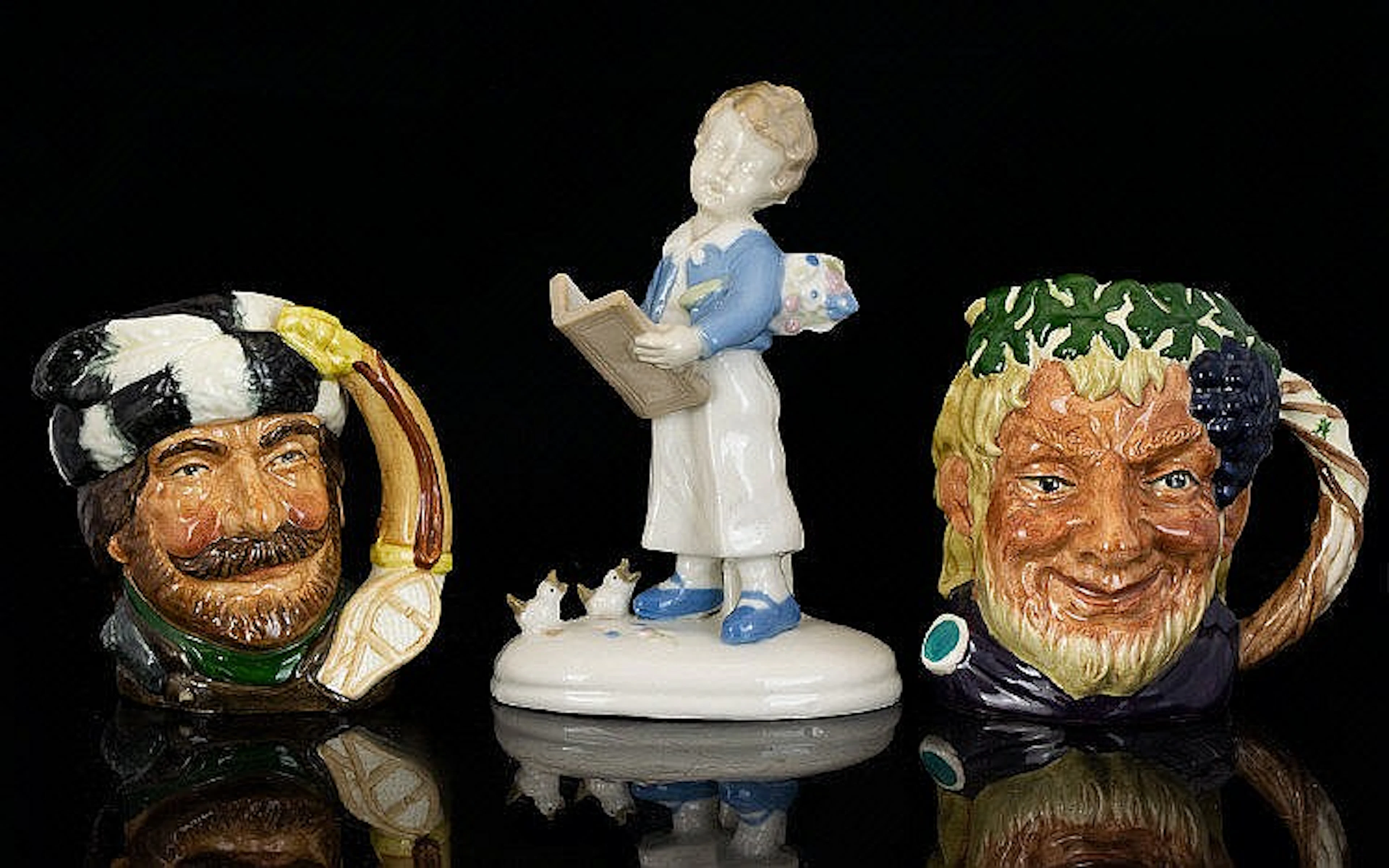 Royal Doulton Small Character Jugs ( 2 ) In Total. Comprises 1/ The Trapper