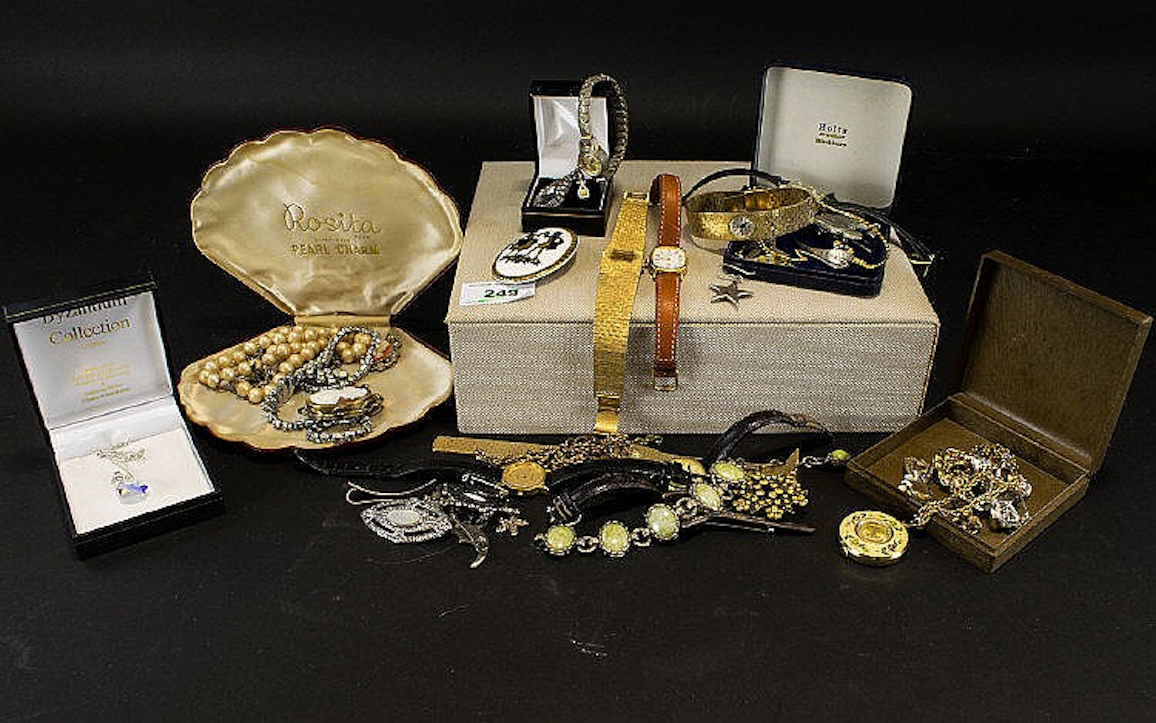 A Mixed Collection Of Costume Jewellery And Watches A varied collection con