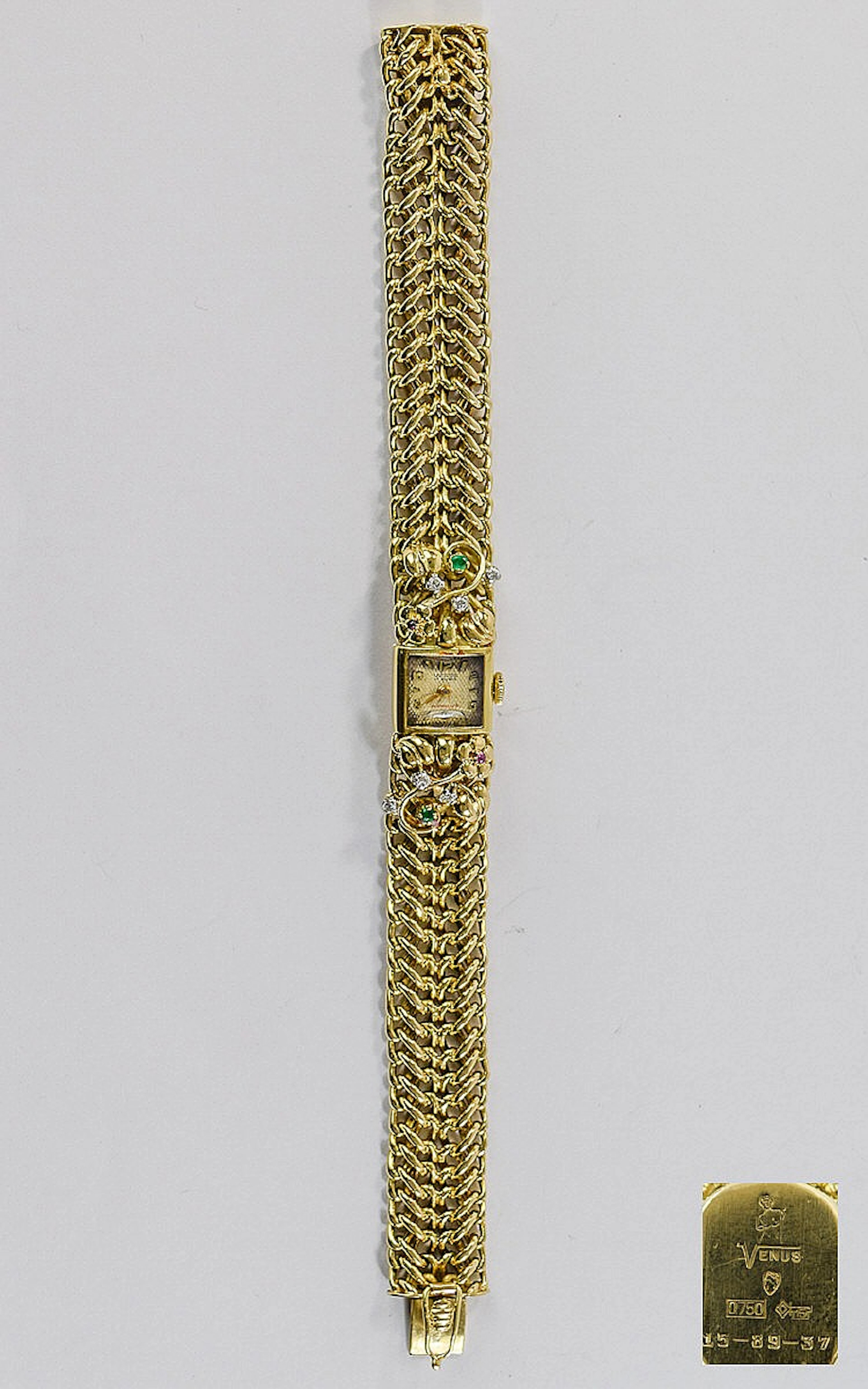 Venus - 1930's Ladies 18ct Gold Wrist Watch with I