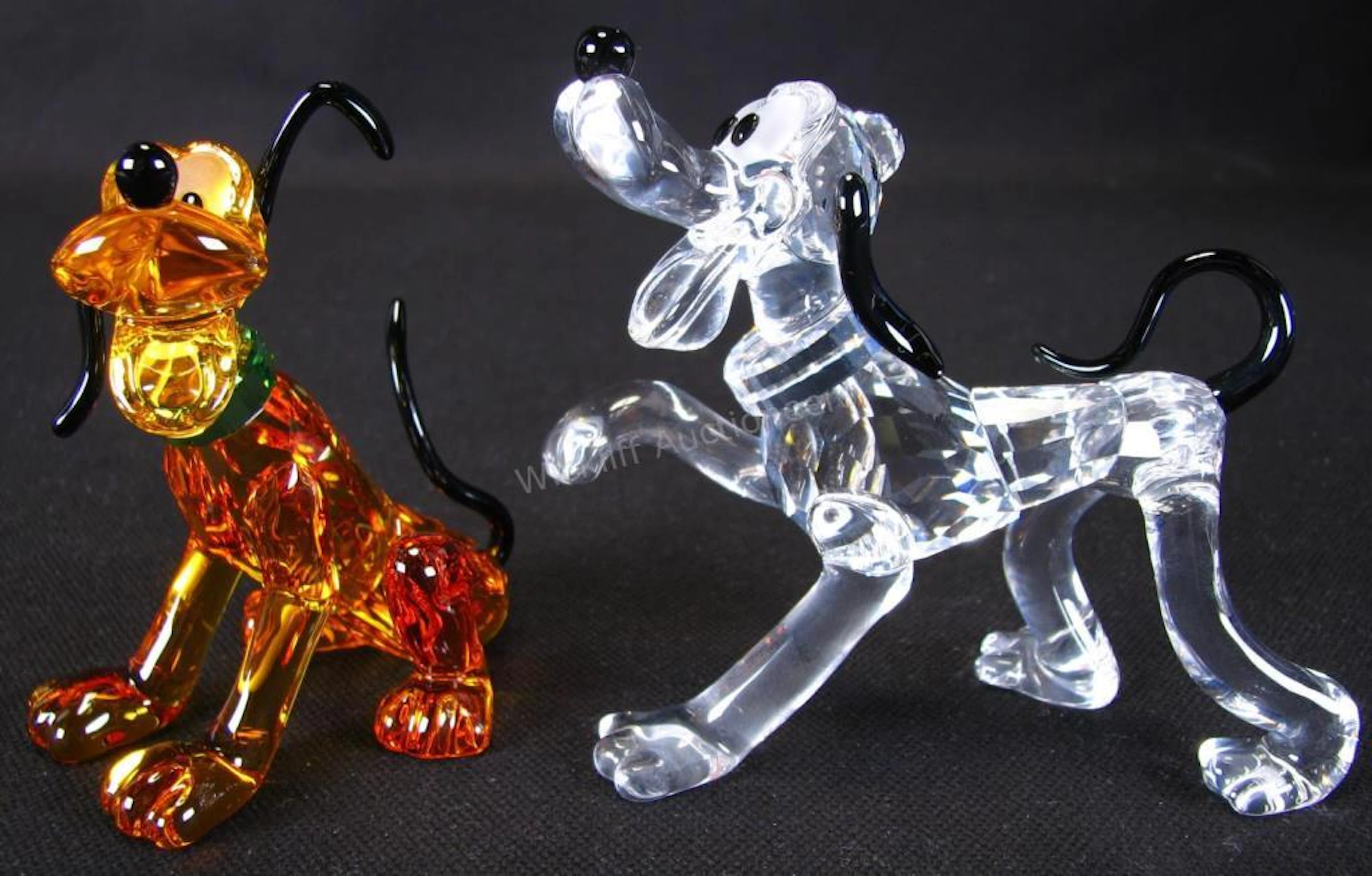 Two Swarovski Crystal Pluto Figures