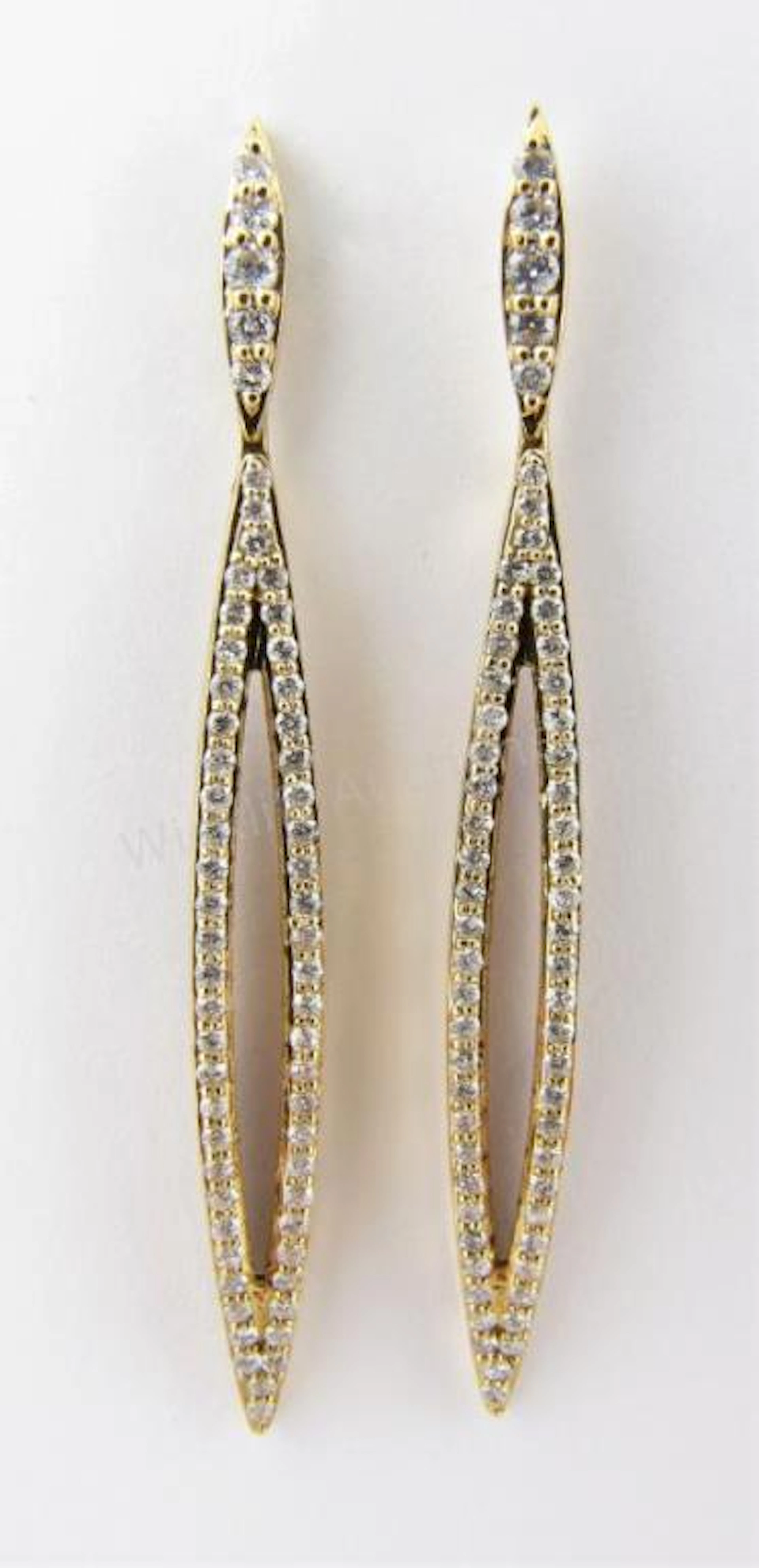 Tacori 18K Yellow Gold Diamond Marquise Earrings