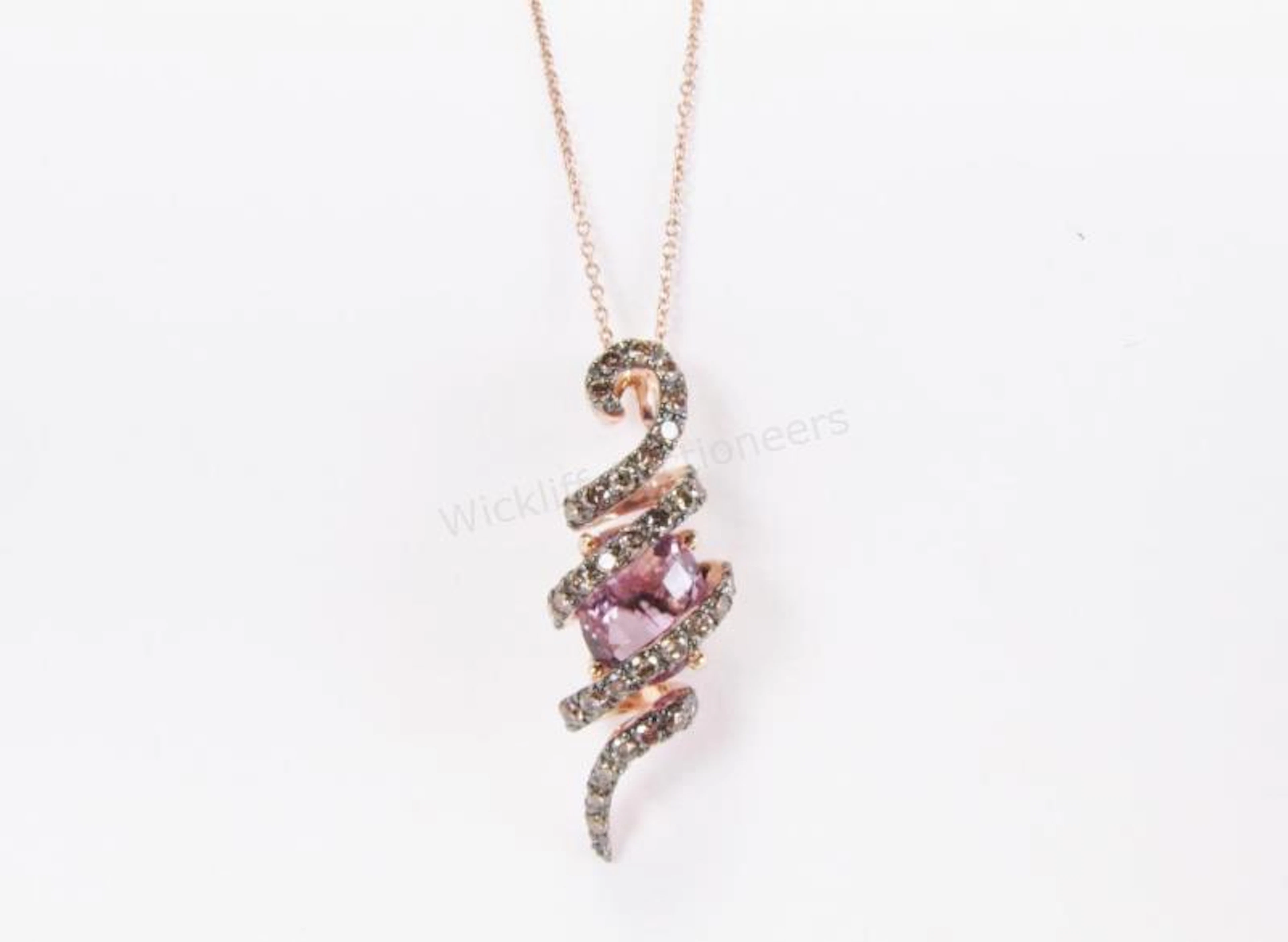 LeVian 14K Amethyst, Diamond Necklace