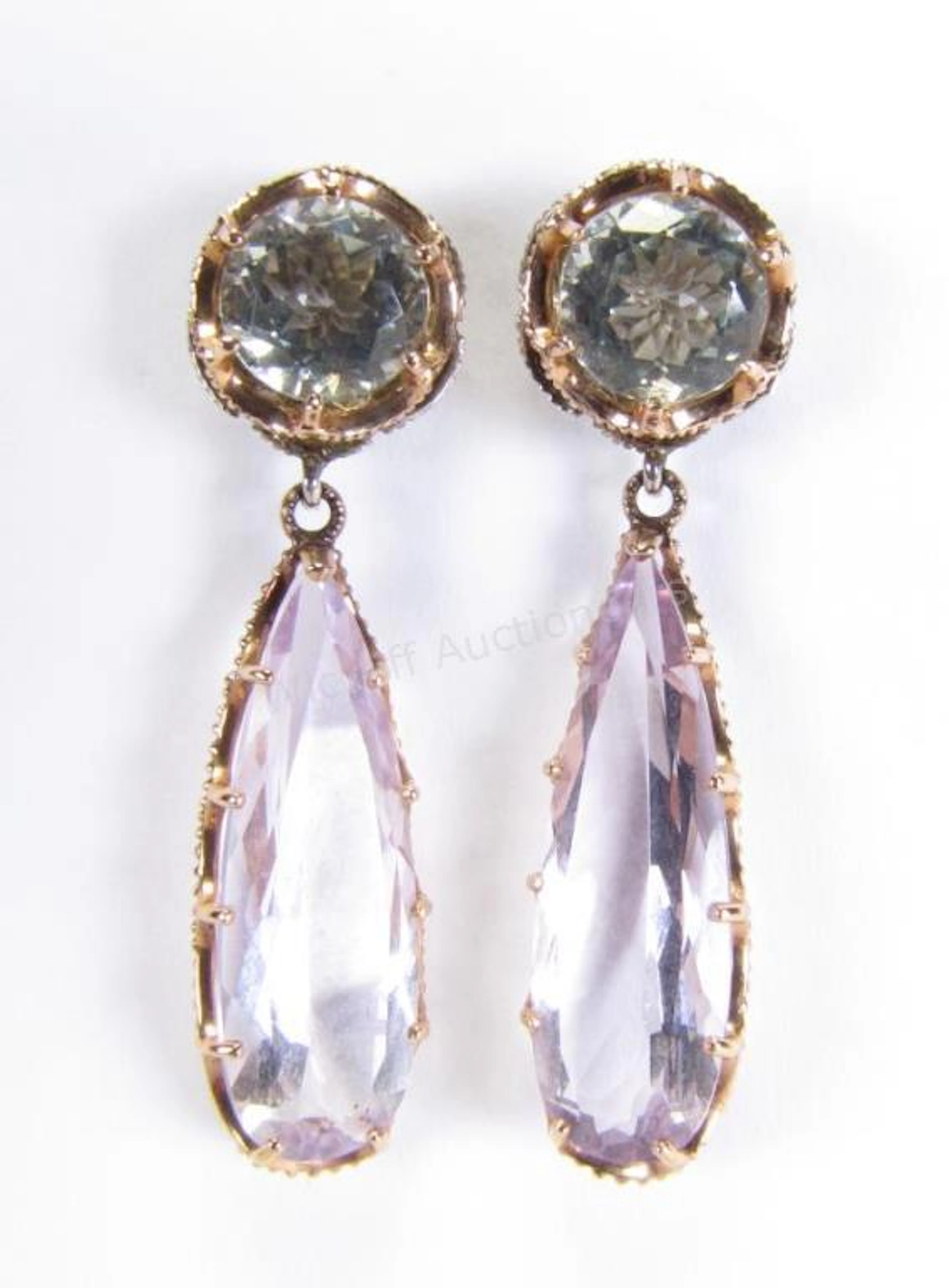 Tacori Sterling, 18K, PrasIolite, Quartz Earrings