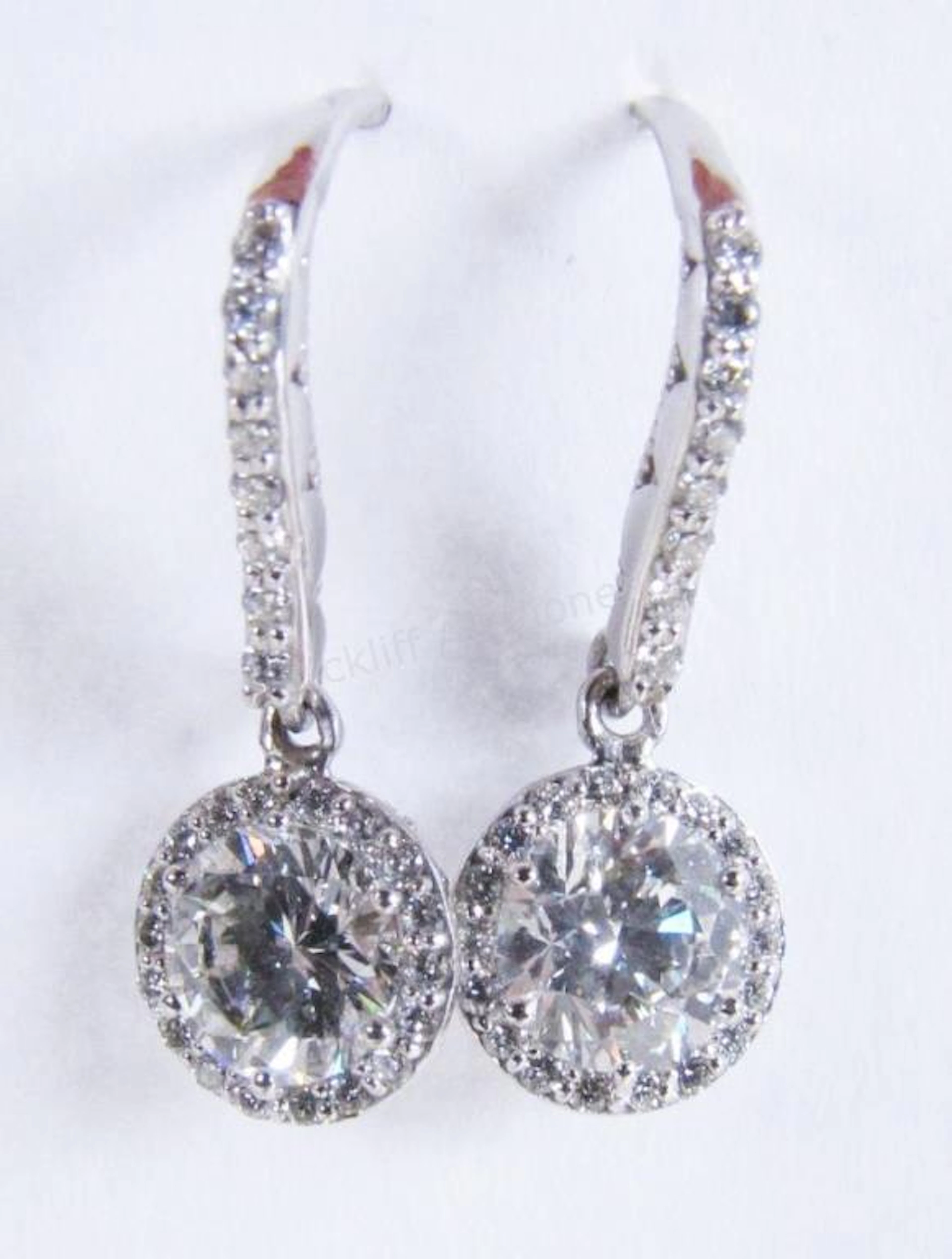 18K White Gold Tacori Diamond Earrings, 1CTW