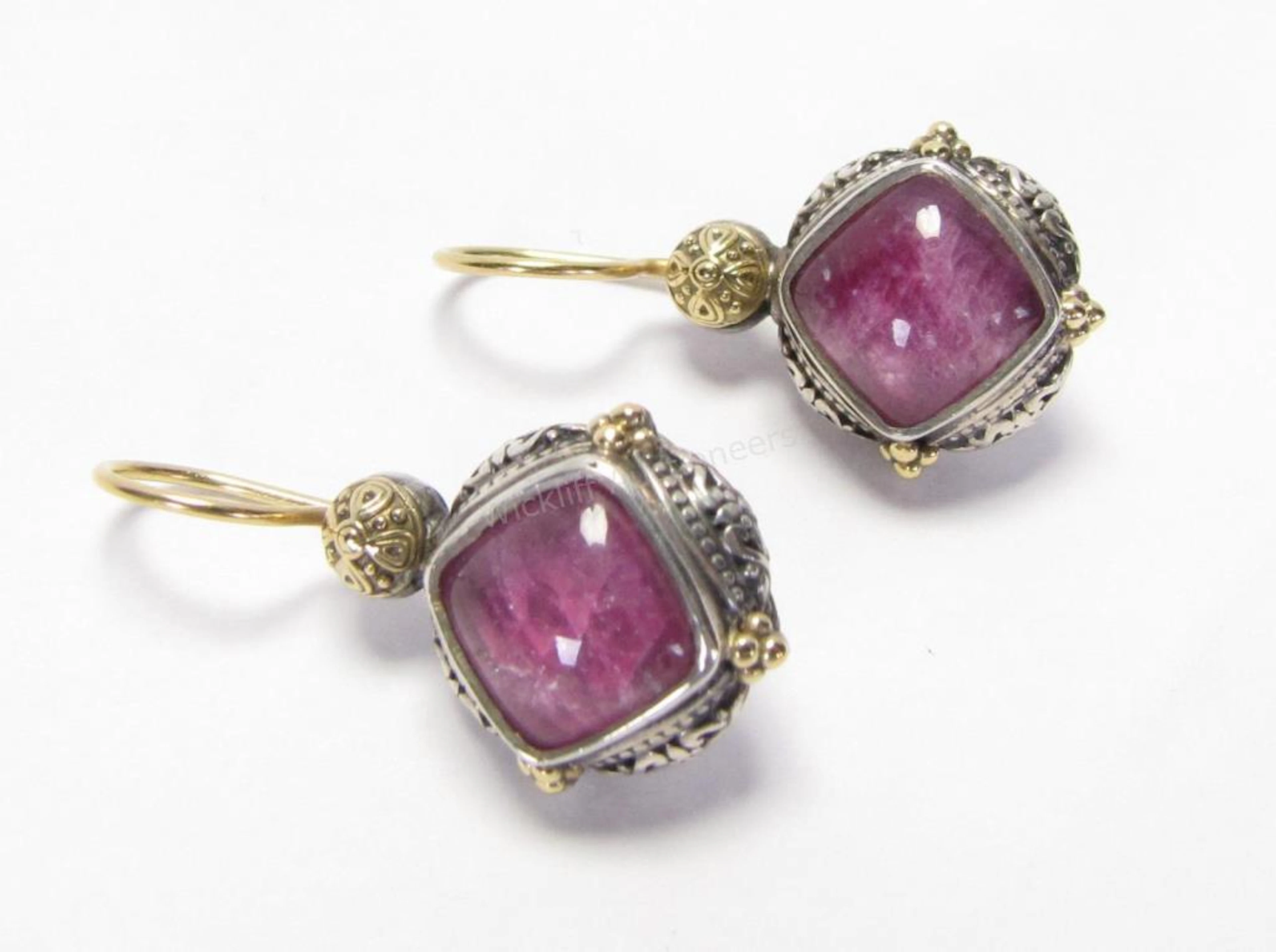 Pair of 18K, Sterling Konstantino Earrings