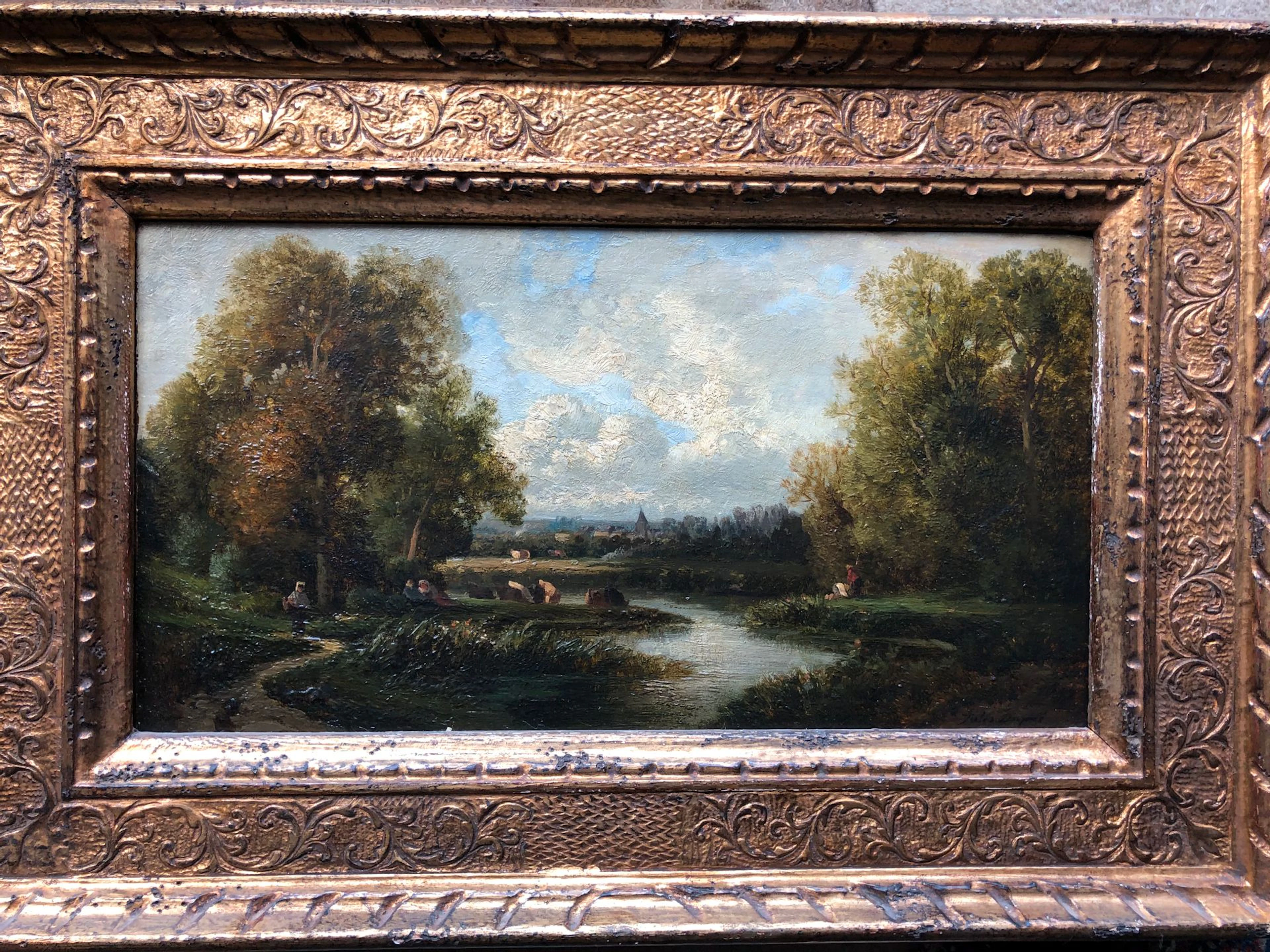 Jules DUPRÉ (1811-1889) "Paysage de campagne..