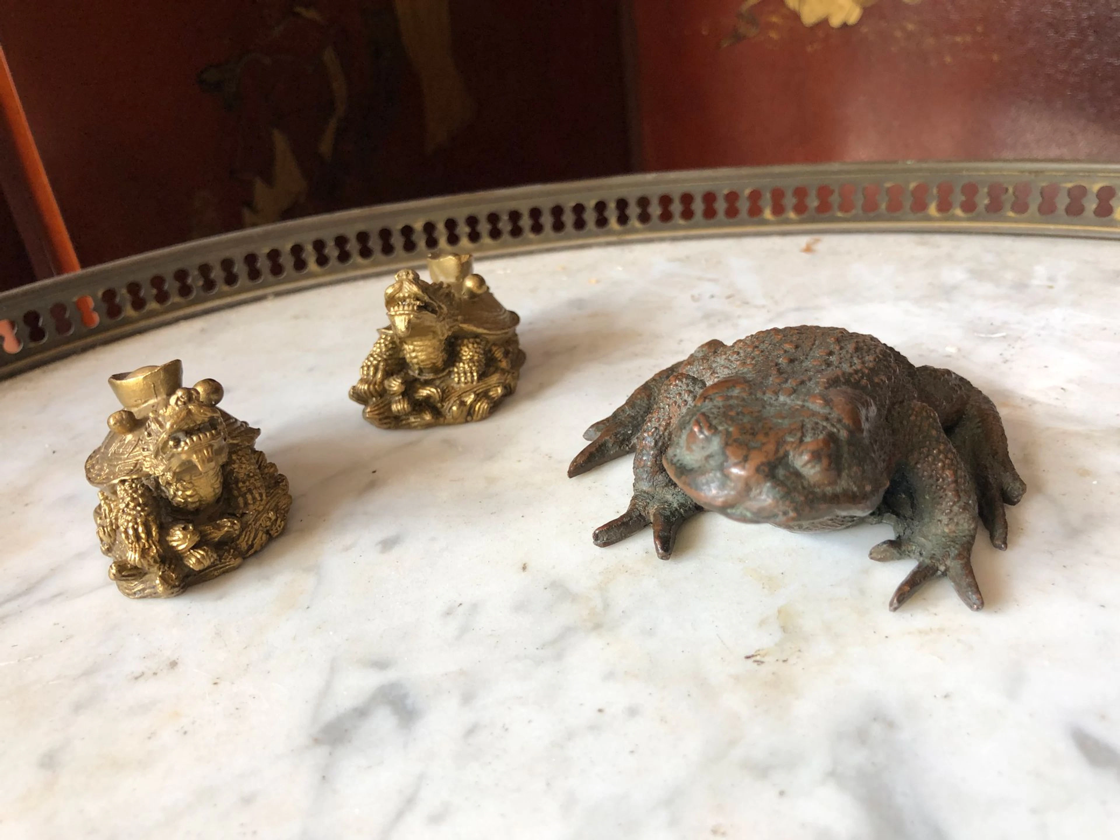 Réunion de 3 sujets en bronze - Lot 87 - Art Richelieu - Castor Hara