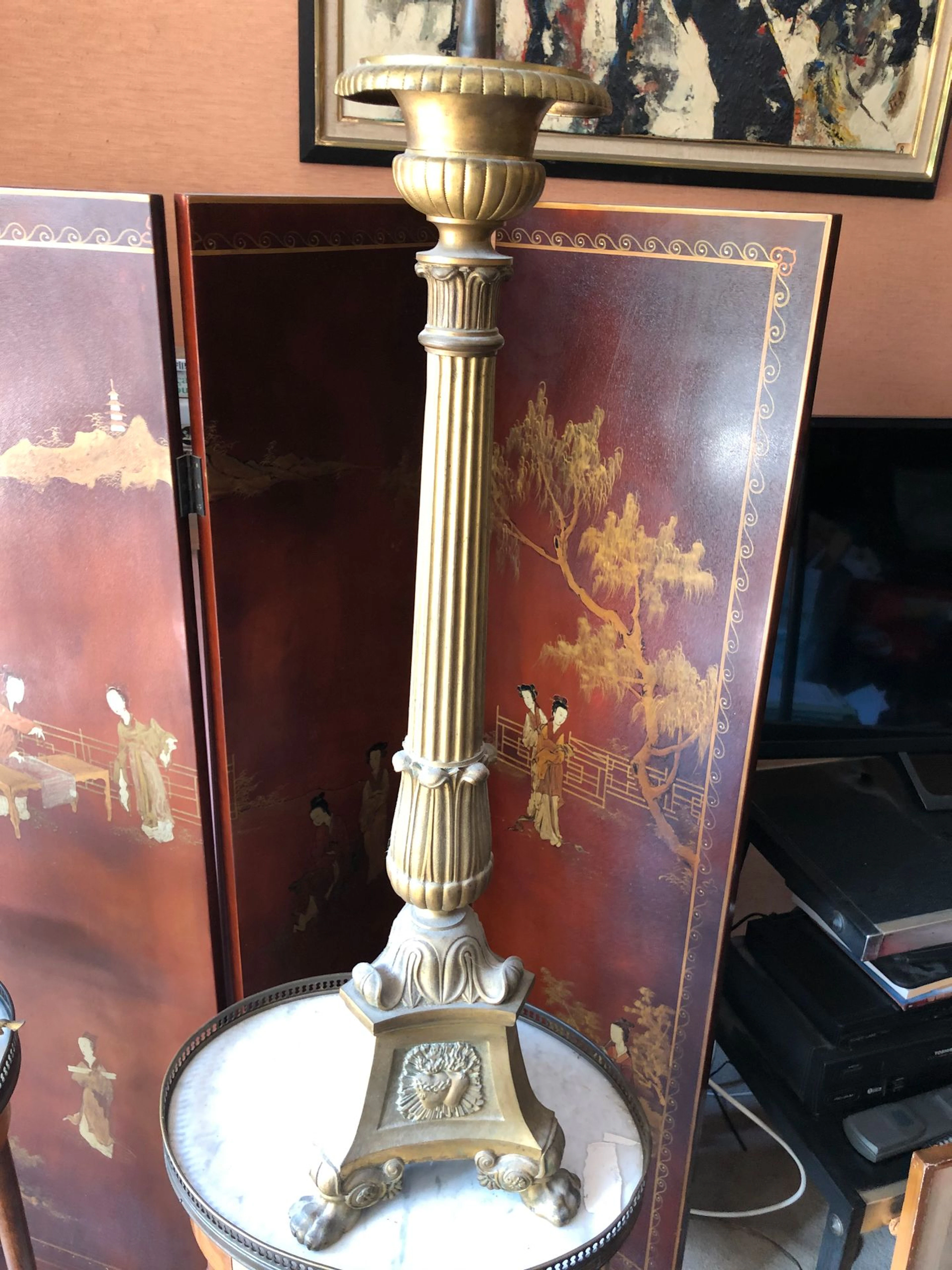 pique-cierge Hauteur 80 cm - Lot 89 - Art Richelieu - Castor Hara