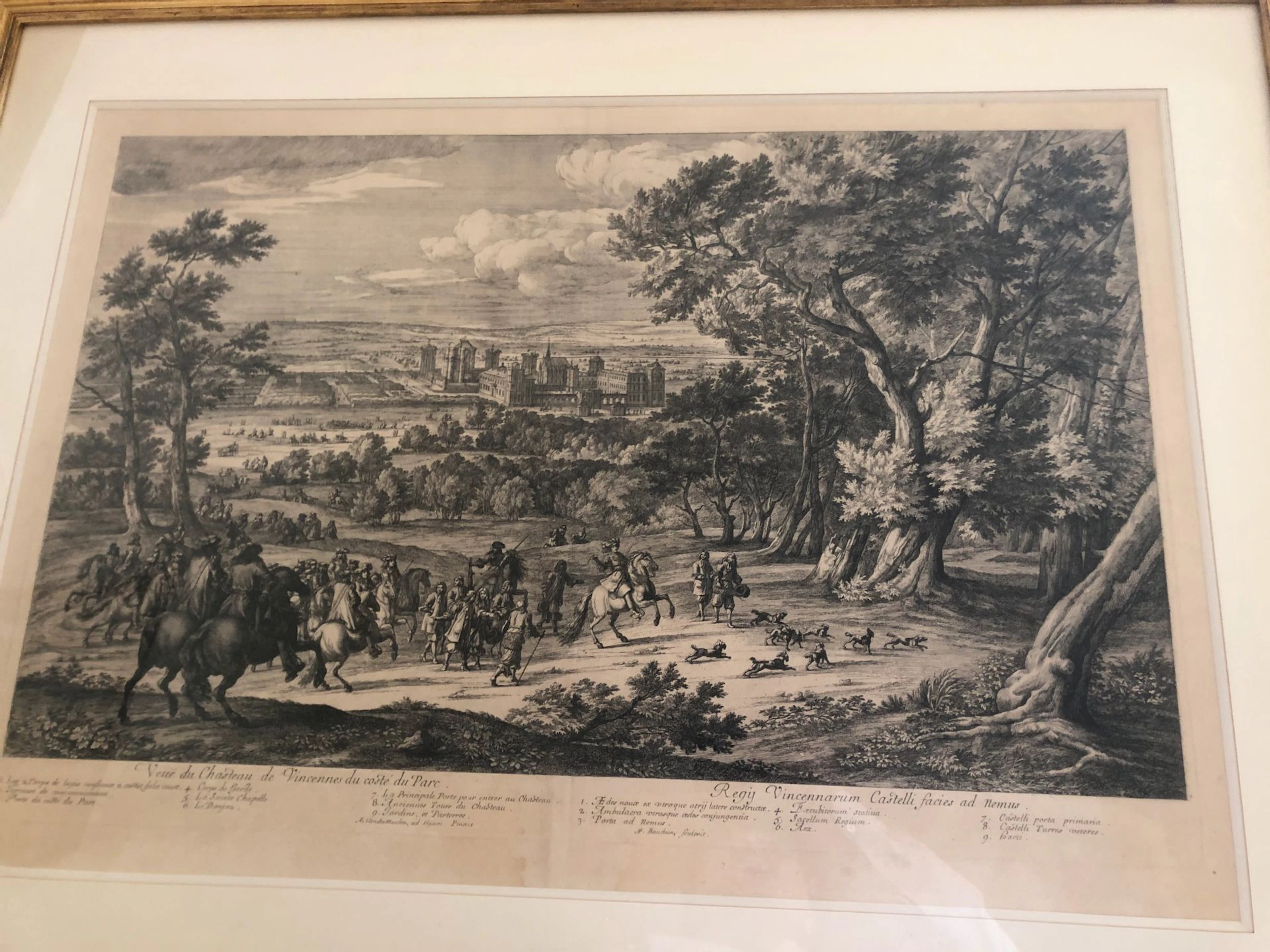 gravure en noir figurant le "Château de Vincennes..