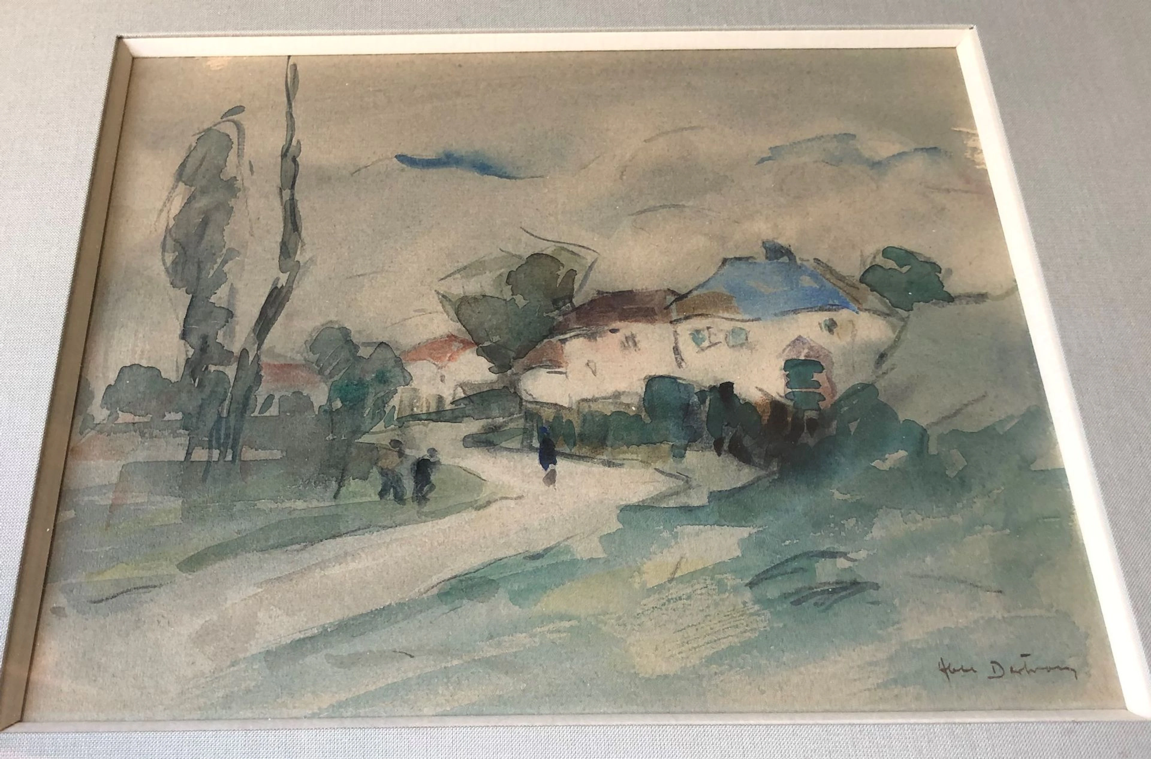 Abel BERTRAM (1871-1954) "Promeneurs aux..