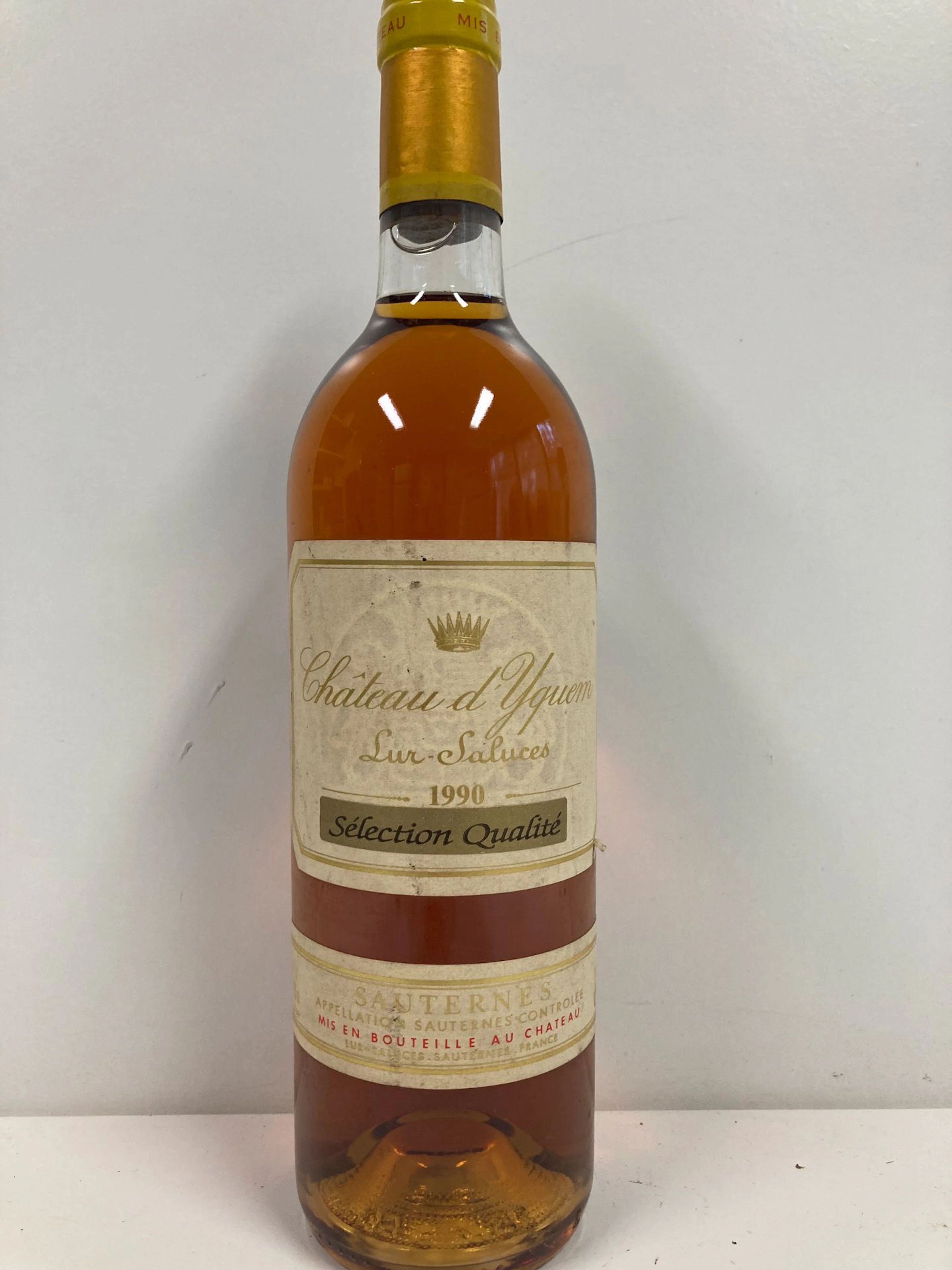 BORDEAUX SAUTERNES CHÂTEAU YQUEM BLANC 75CL 1990 E.T 1..