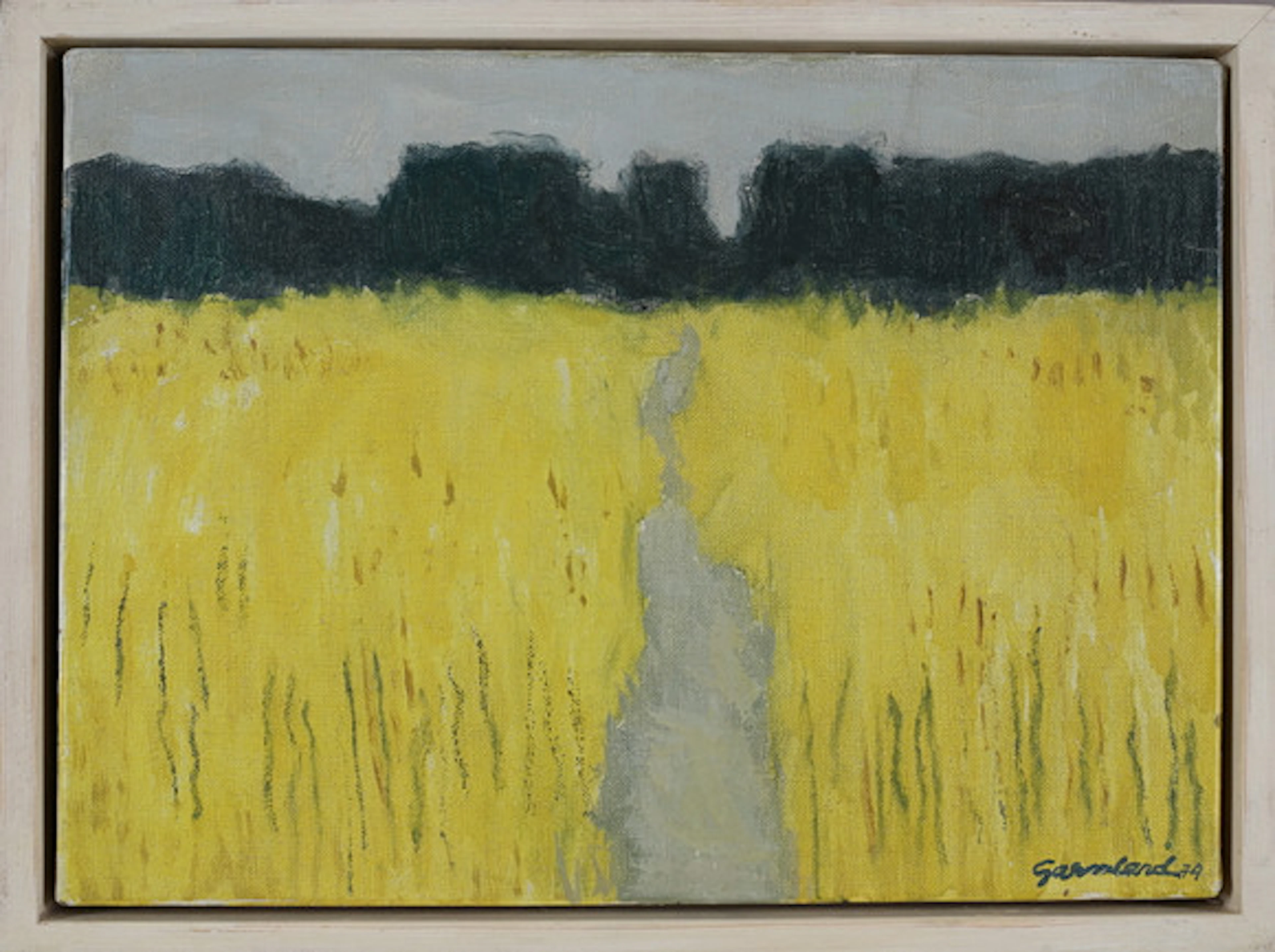HARALD GARMLAND. "Gult fält II", olja på d…