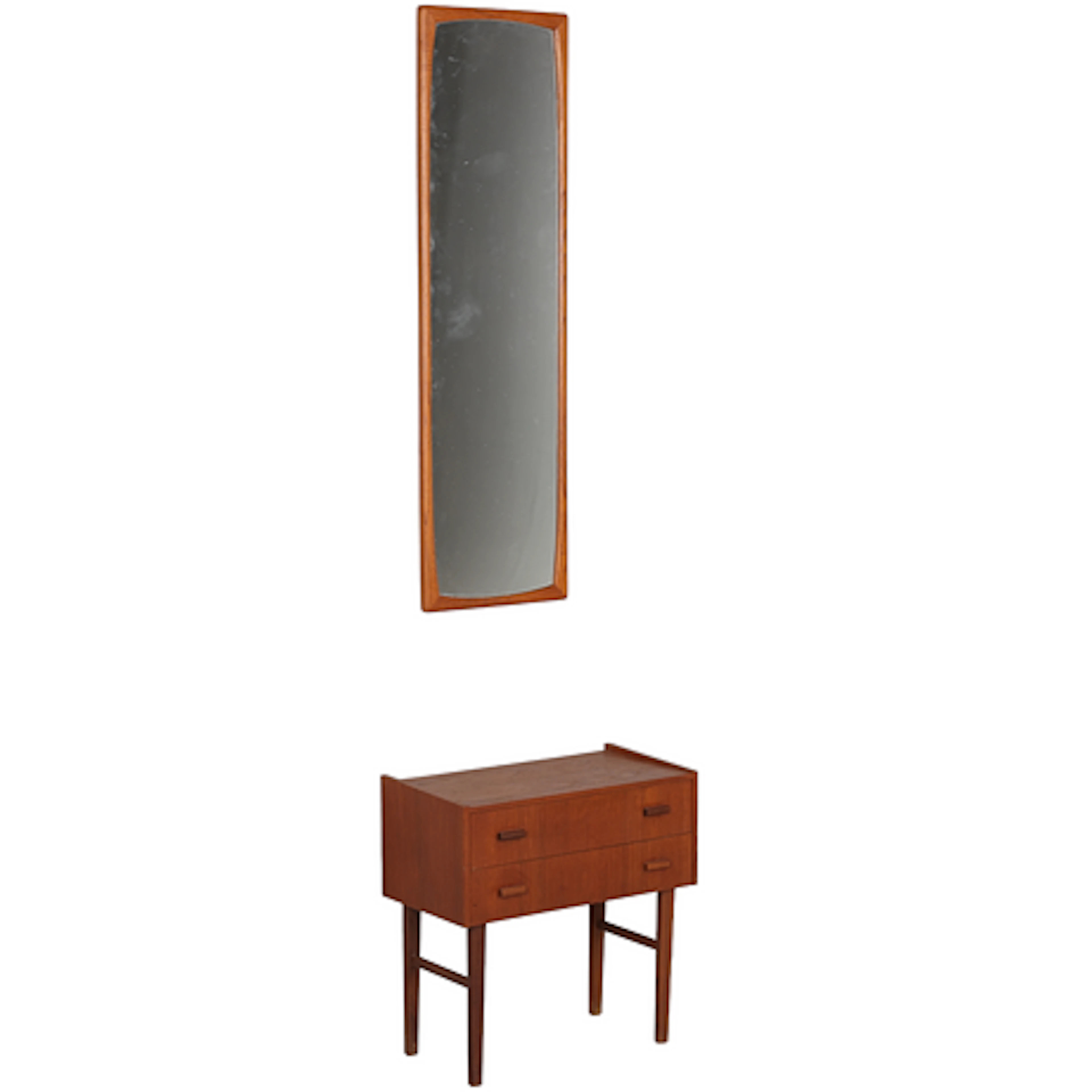 HALLBYRÅ med spegel, teak, 1900-talets and…