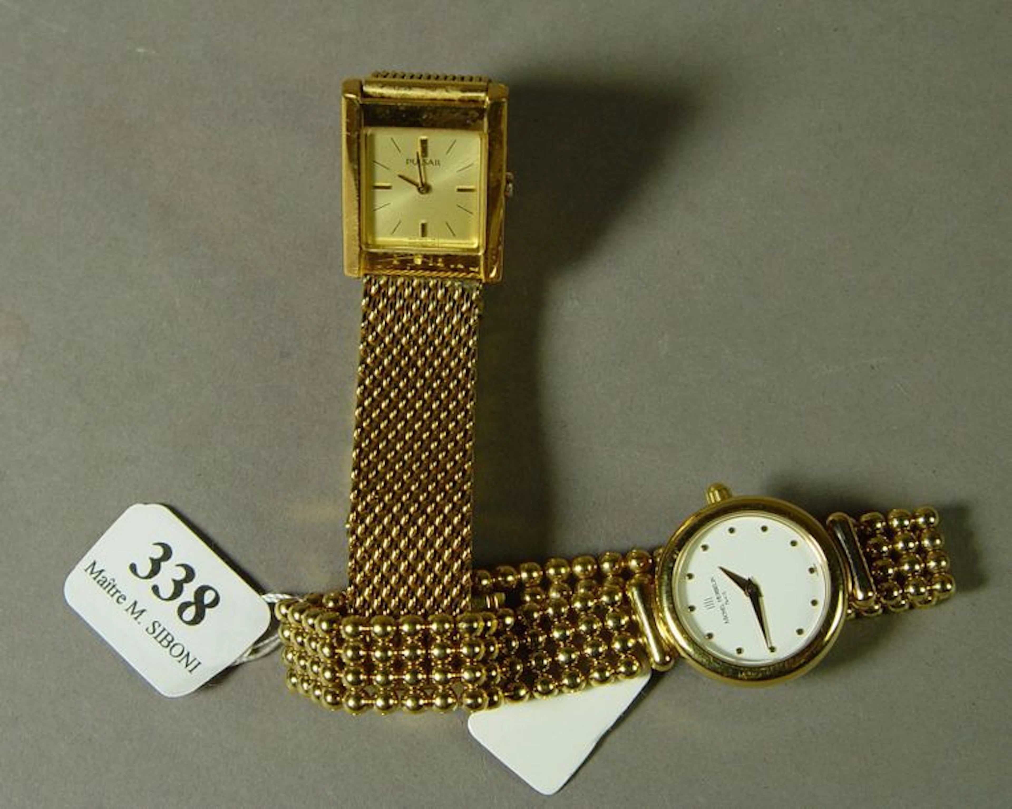 338- PULSAR et HERBELIN Deux montres de…