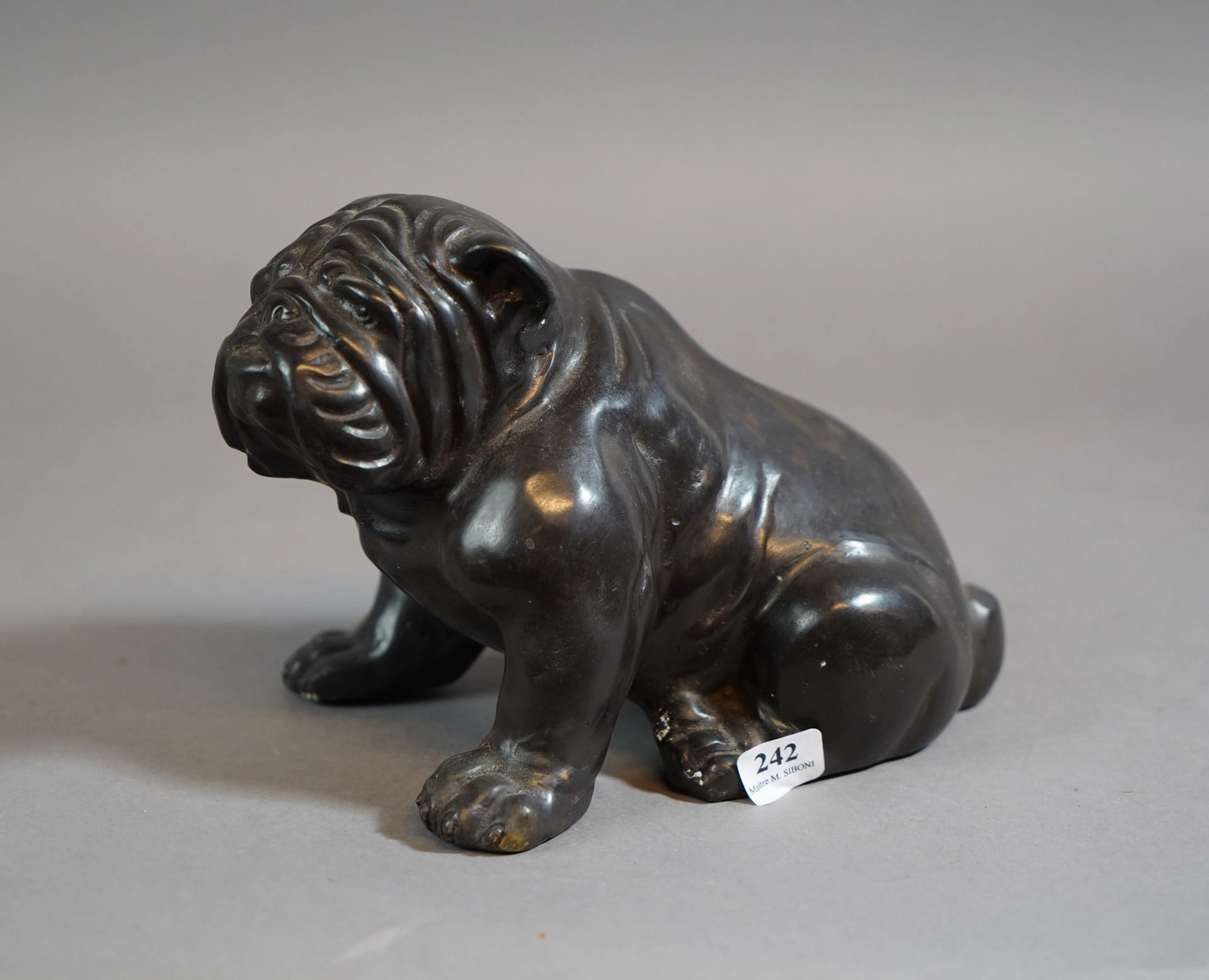 242- ''Bouledogue'' Sculpture en composition... - Lot 242 - Siboni