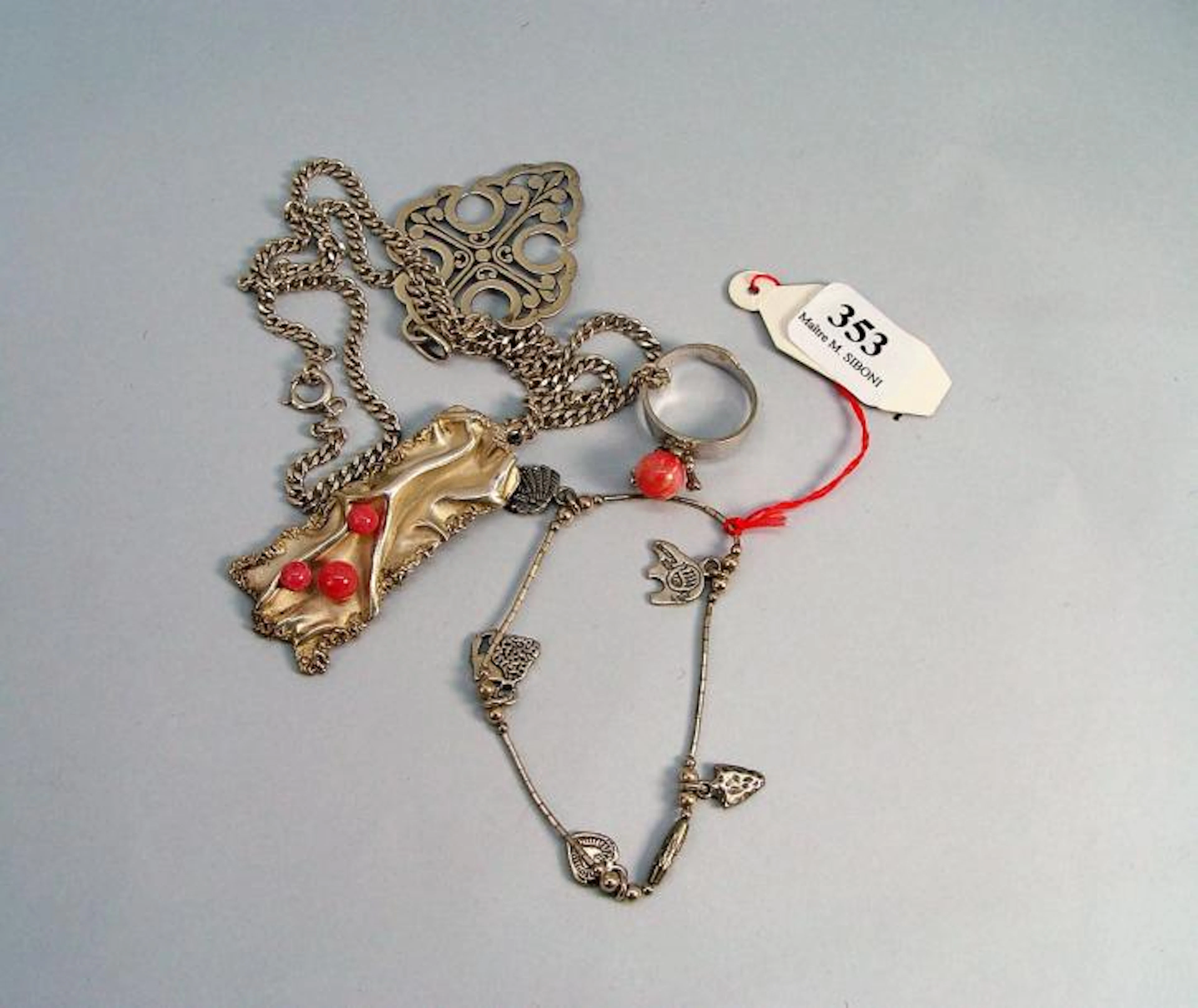 353- Croix byzantine en argent