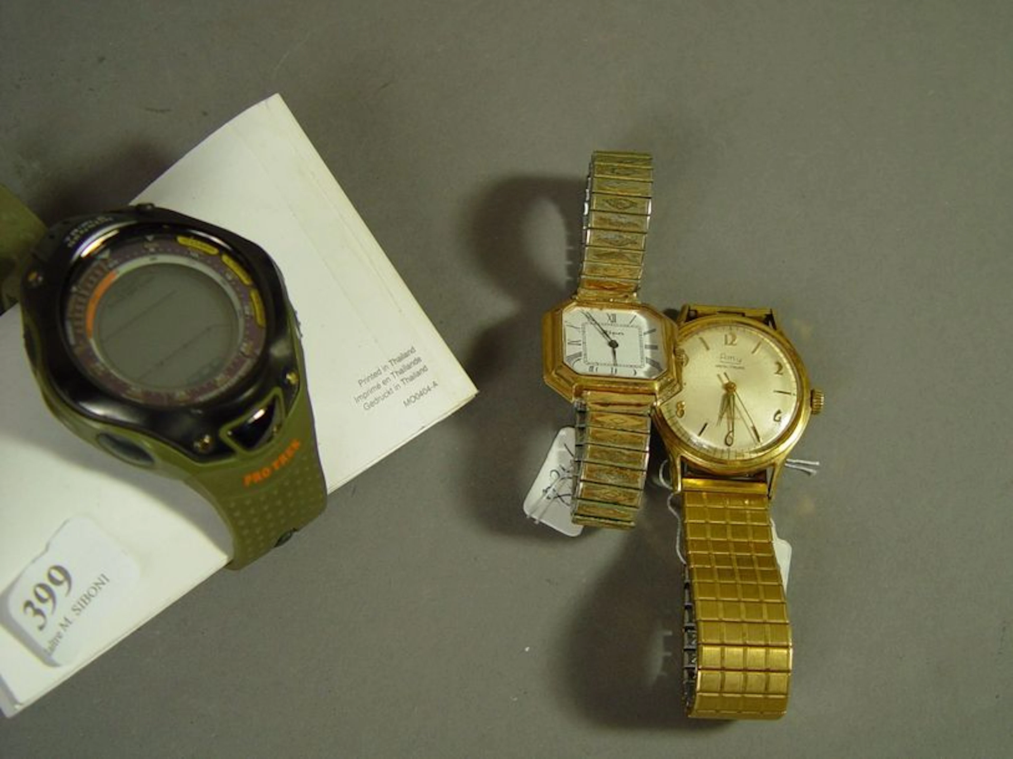 399- Trois montres : CASIO, AMY et PION