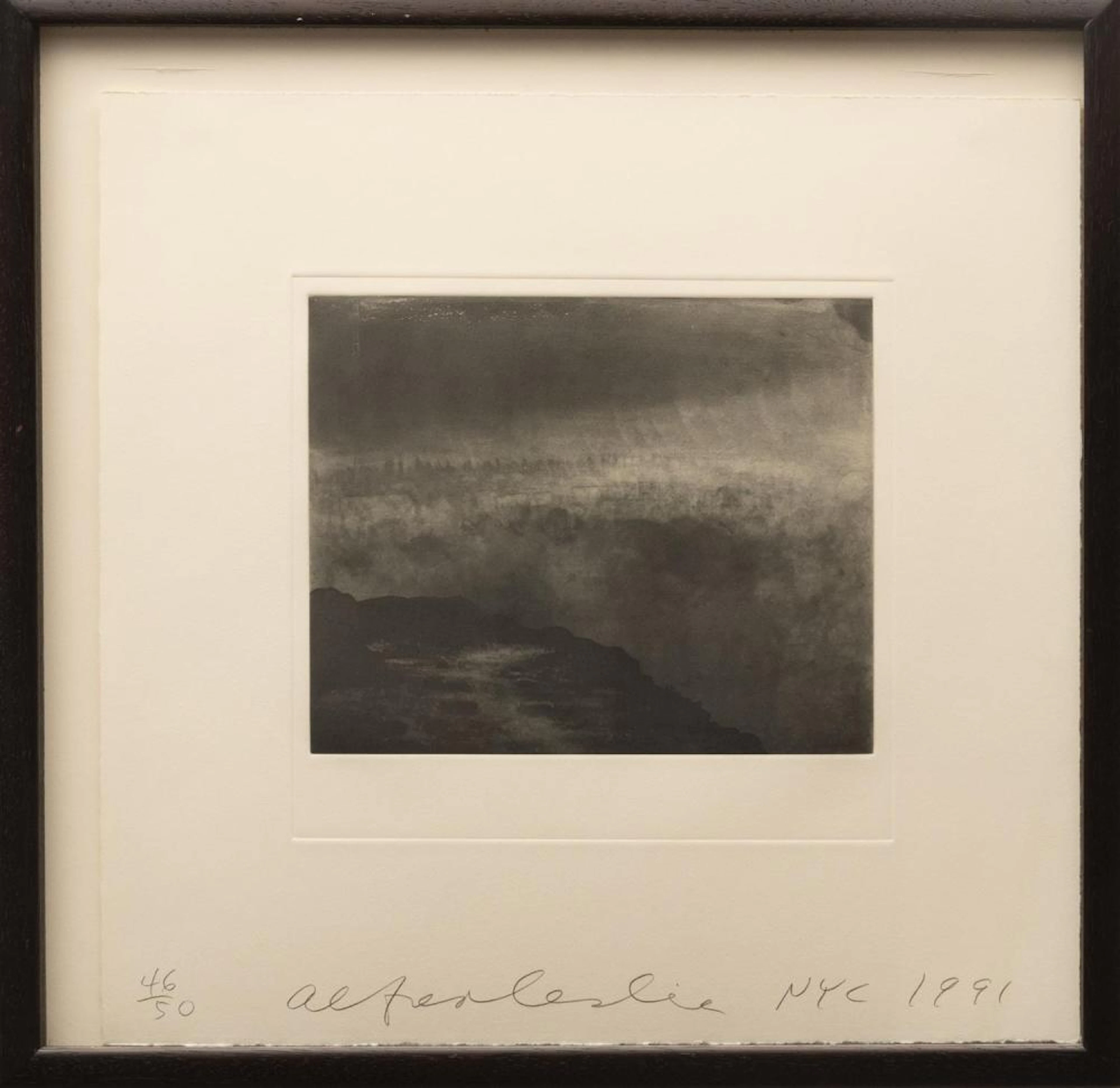 Alfred Leslie, New York (b. 1927), Landscape, 1991, etching, ed. 46/50, 10 x 10 3/8 inches (impression); 16 1/2 x 17 inches (sheet)