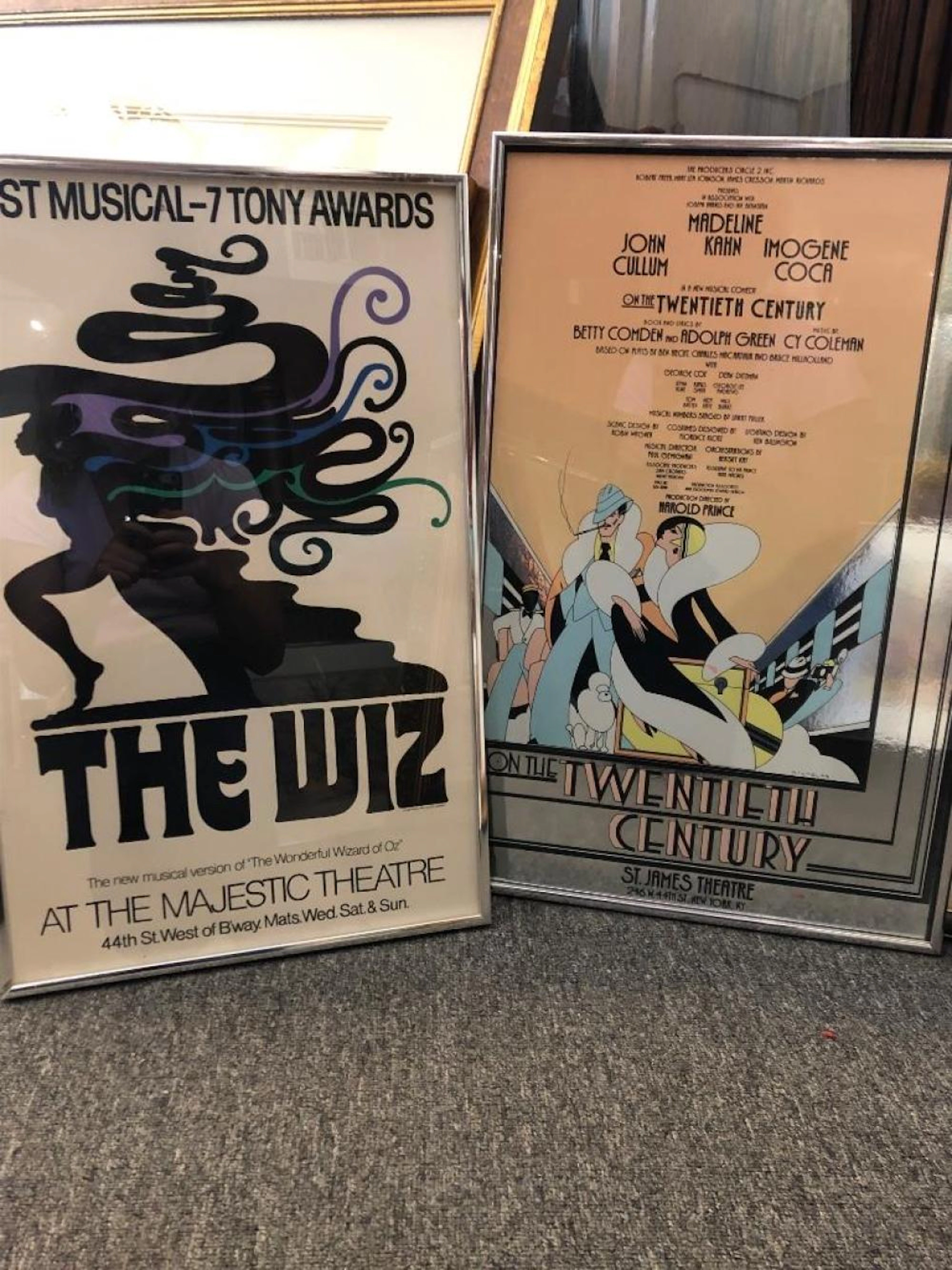 A Collection of Six Theatrical Posters to include: On the Twentieth Century; The Wiz; Sly Fox; A Chorus Line; Equus; and the Diaghilev Ballet in England; all framed