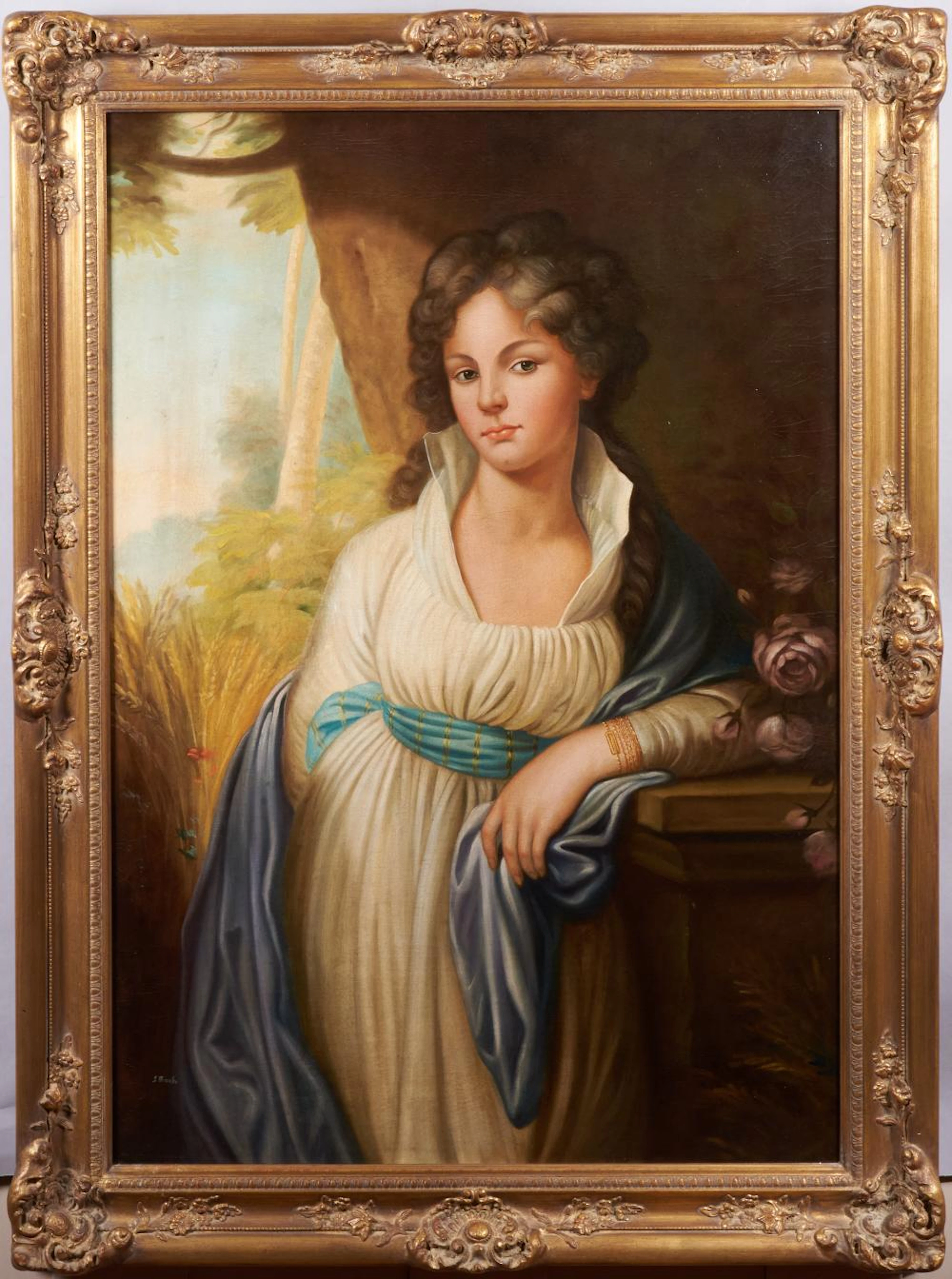 Luciana Bambi, Italian (b. 1920), Portrait of a Woman, oil on canvas, 40 x 28 inches