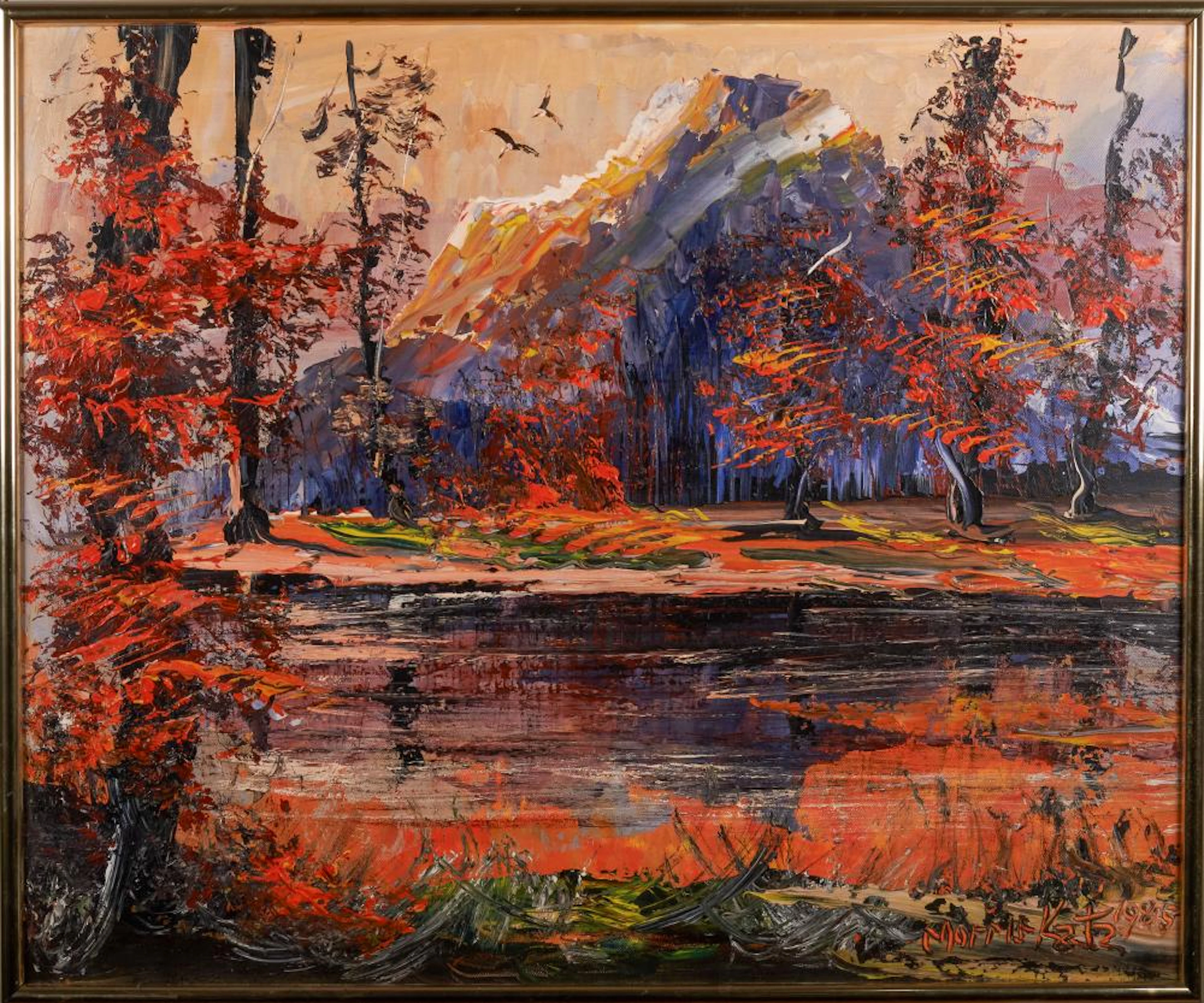 Morris Katz, New York/ Ukraine (1913-2010), Mountain Landscape, 1985, oil on canvas, 24 x 29 inches