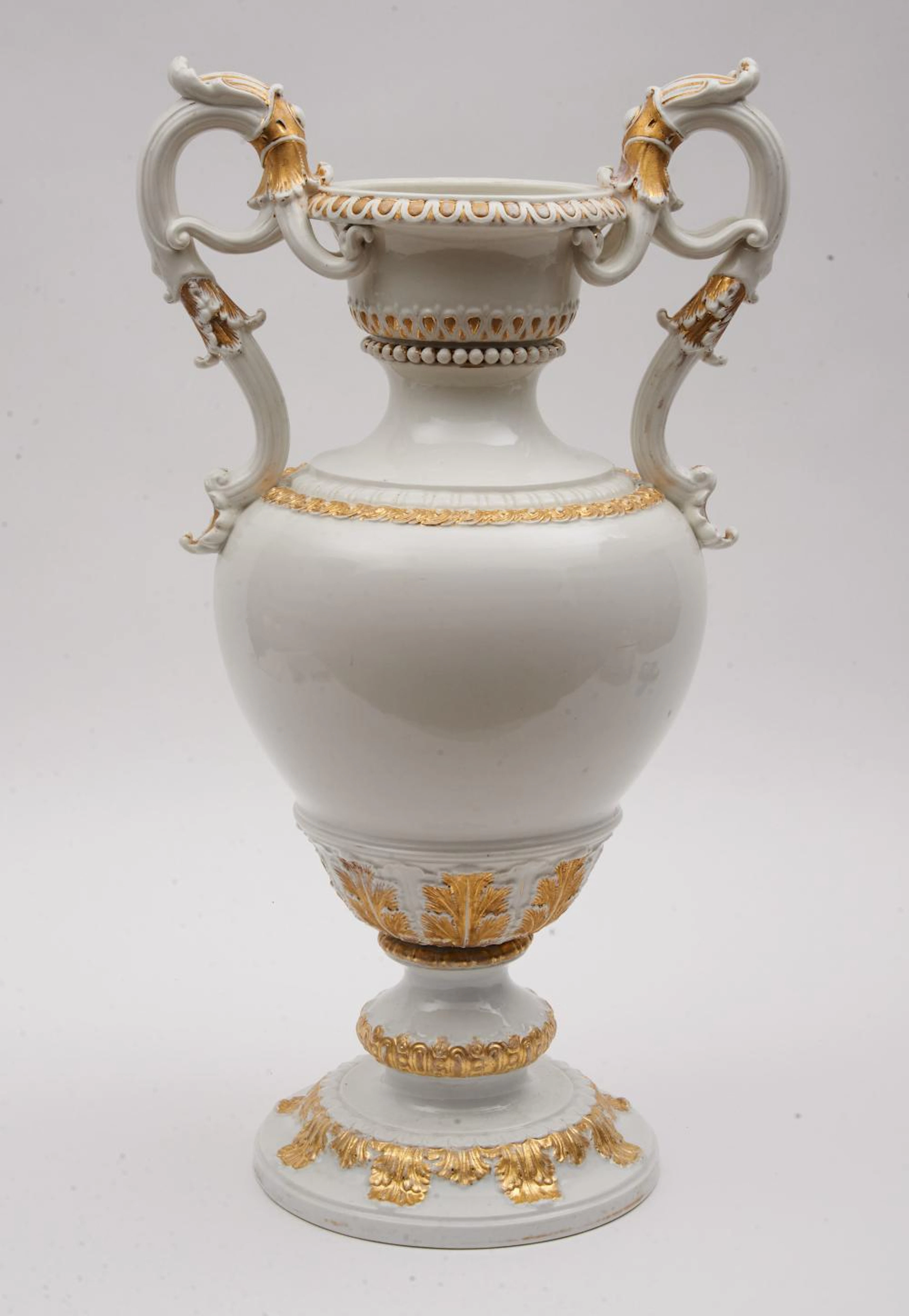 A Monumental Meissen Porcelain Urn 23.5" Tall