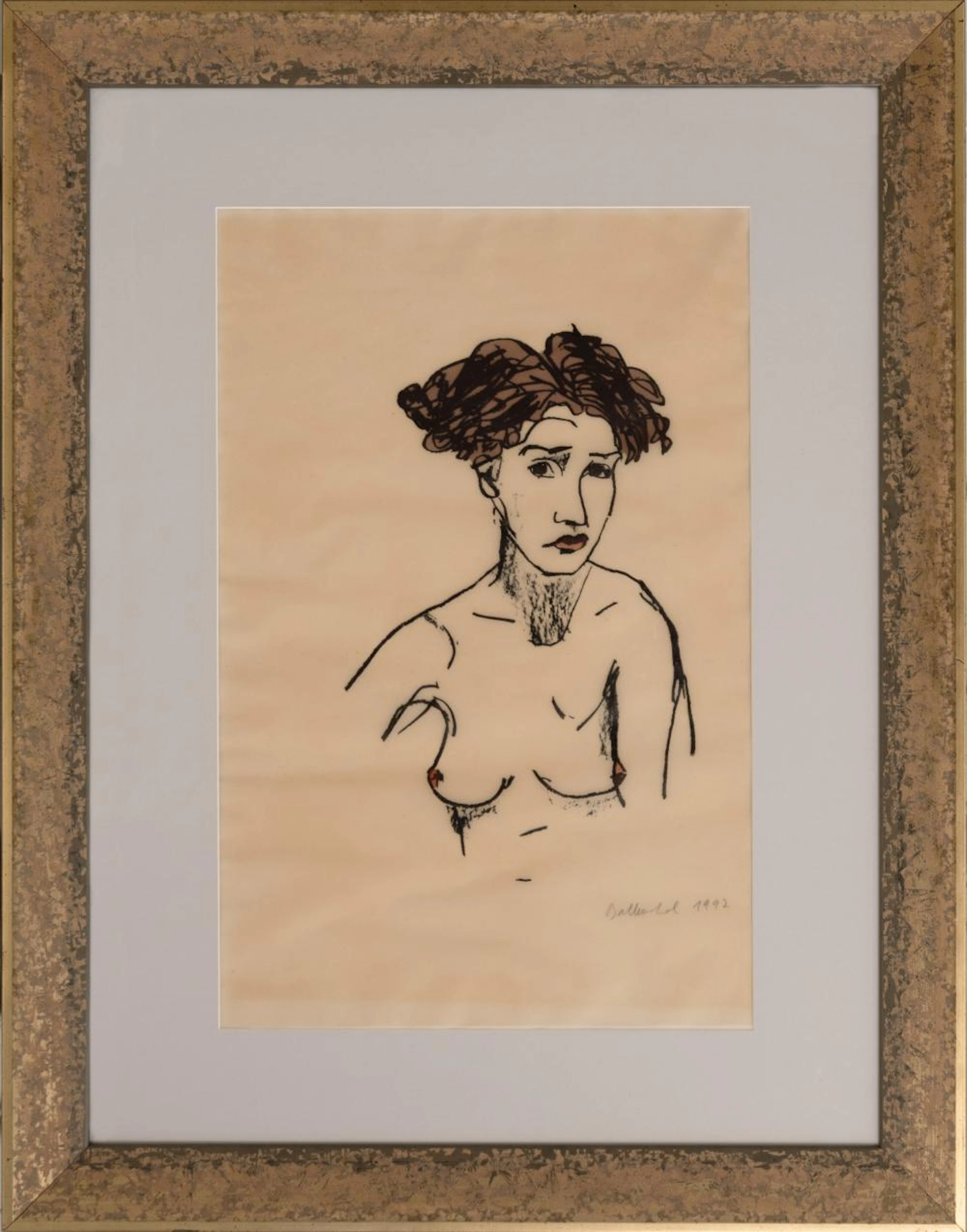 Halbakt Stephan Balkenhol (1957 Fritzlar) (F) Halbakt, Farblithografie