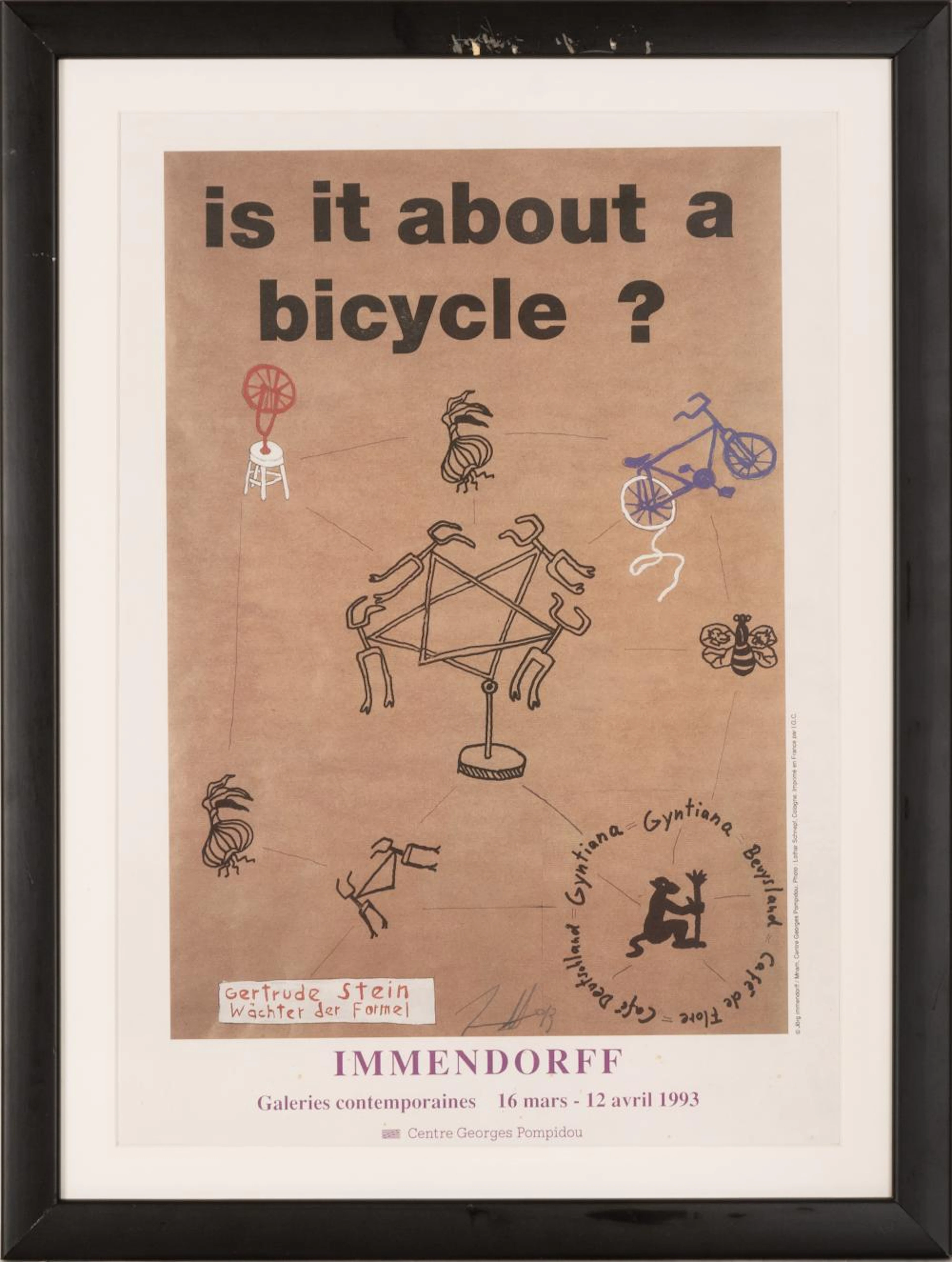 is it about a bicycle?' Jörg Immendorff (1945 Bleckede/Elbe - 2007 Düsseldo