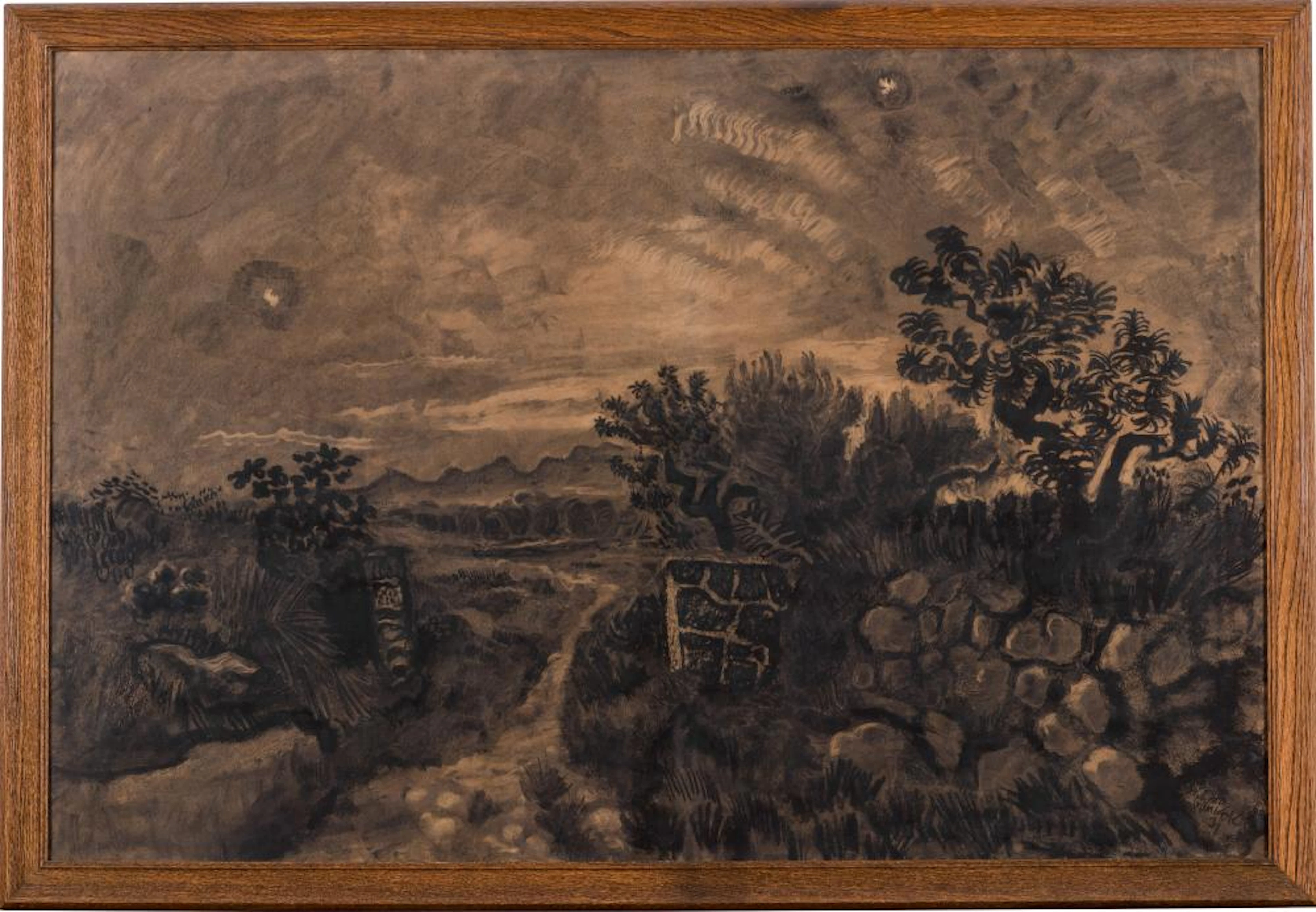 Landschaft Otto Pankok (1893 Mülheim/Ruhr - 1966 Wesel) Landschaft, Ko