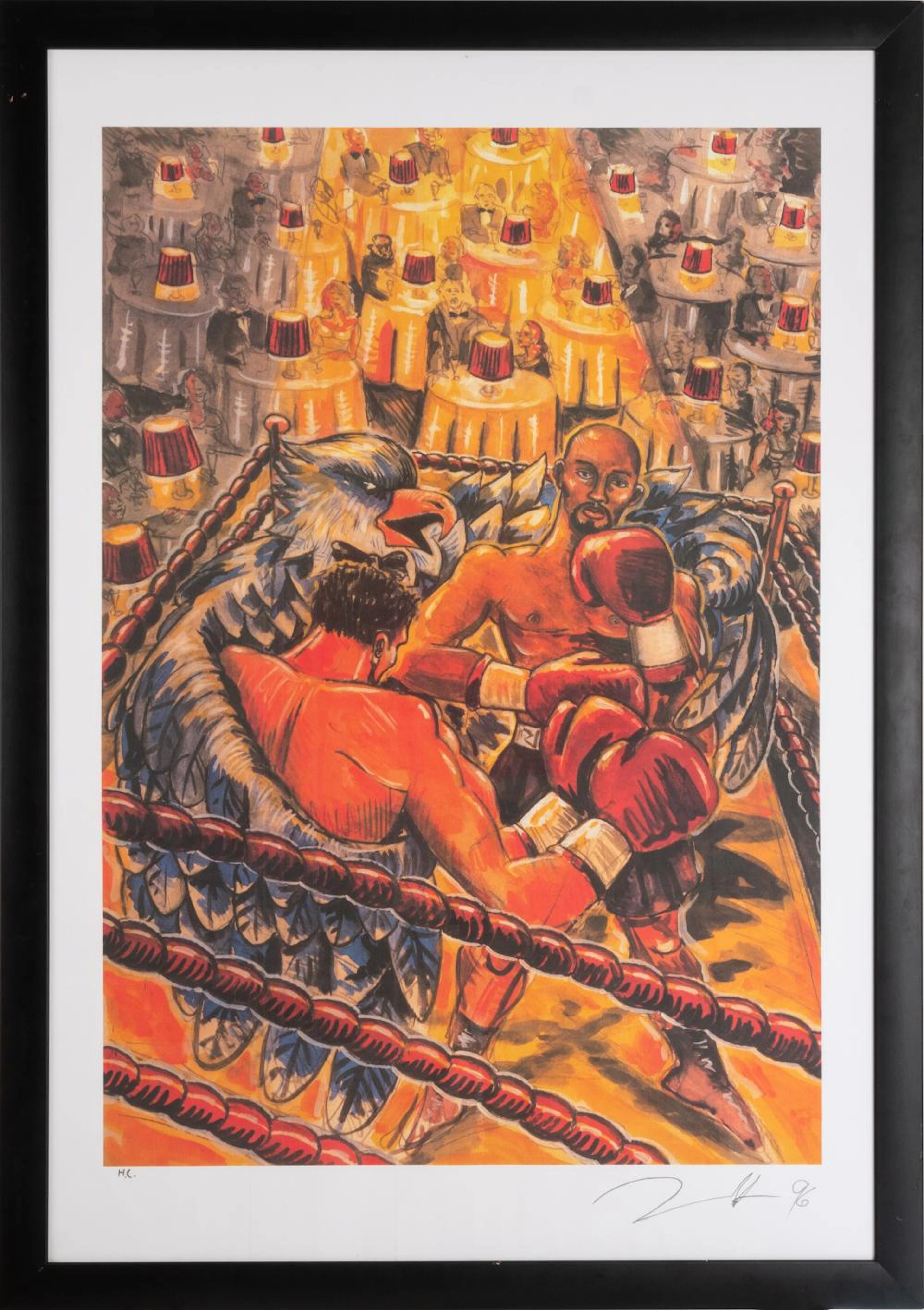 Boxkampf Jörg Immendorff (1945 Bleckede/Elbe - 2007 Düsseldorf) (F) Bo