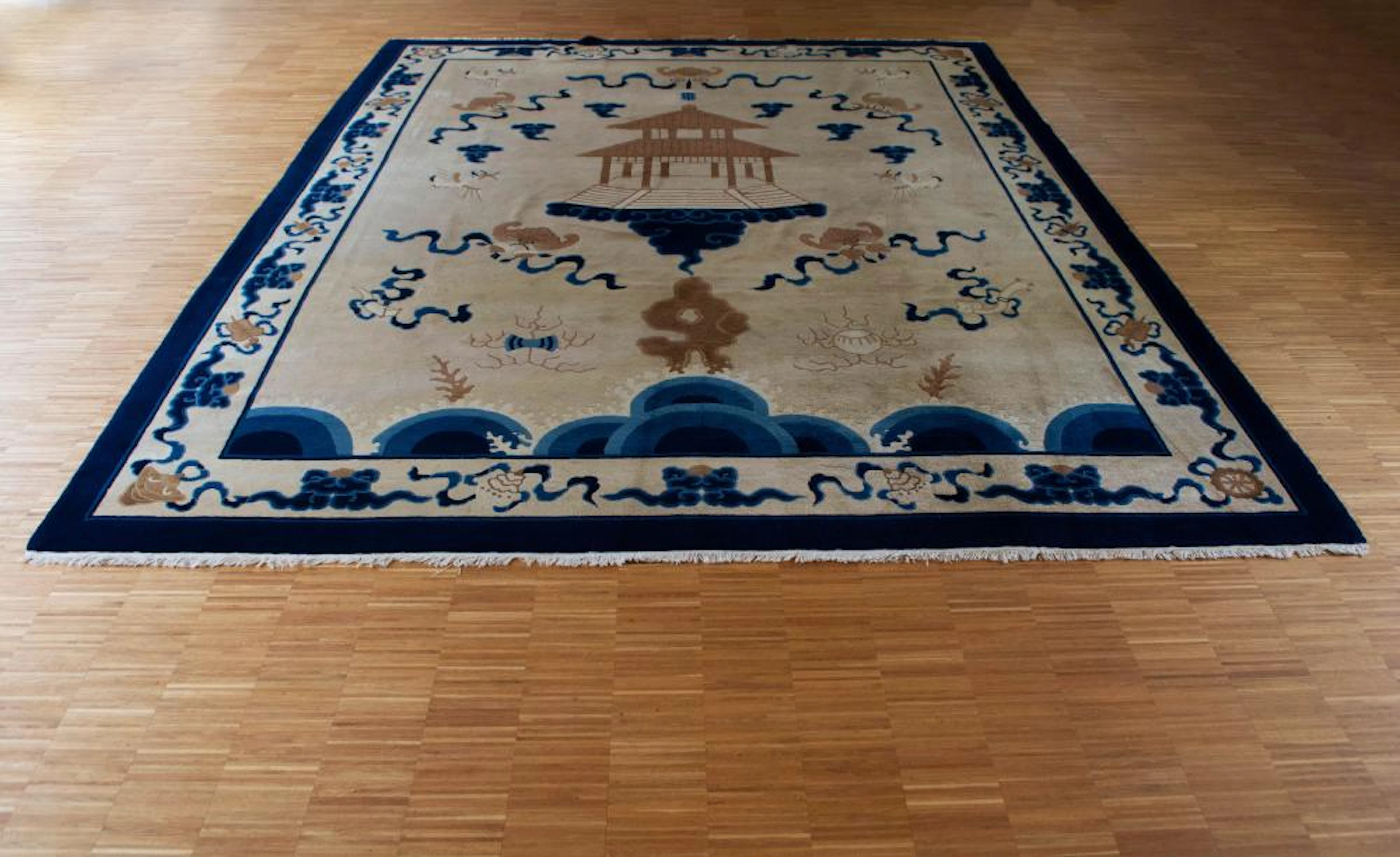 Chinesischer Tempel-Teppich, Chinese temple rug China, 1st half 20th C.,