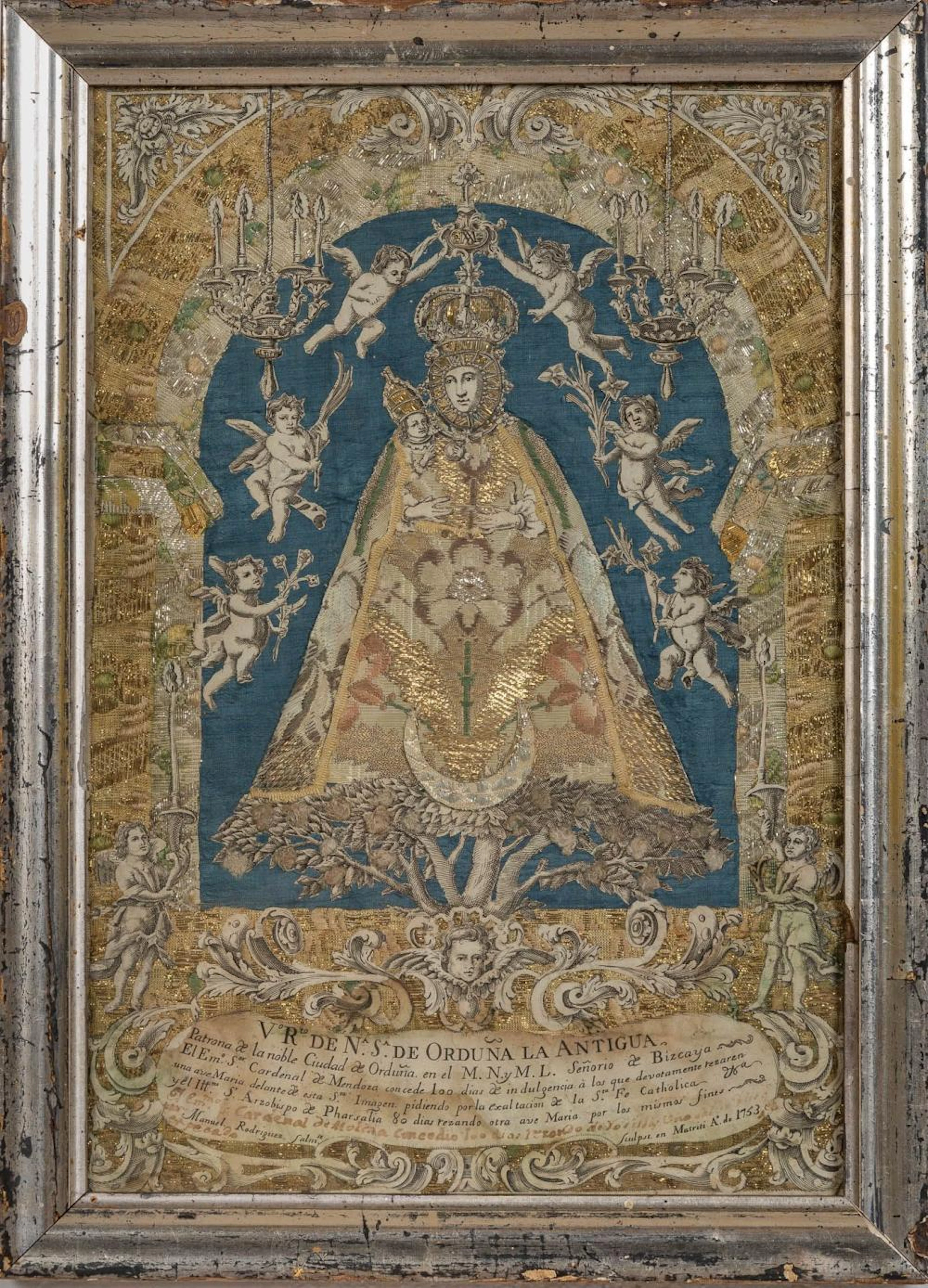 ESCUELA ESPAÑOLA (S. XVIII) Título: ?Virgen de Nuestra Señora de Orduñ