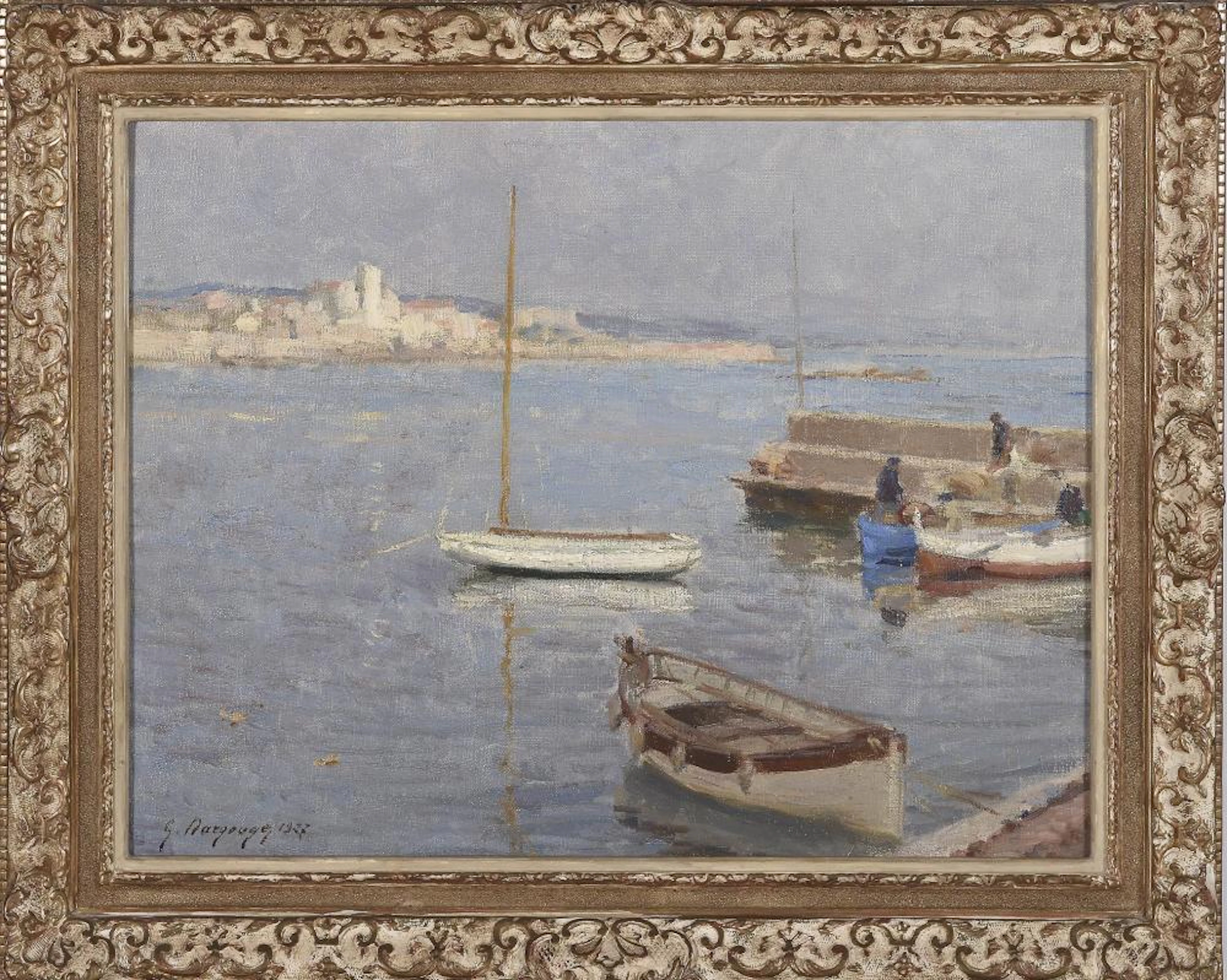 GEORGES EDMOND DARGOUGE - Vista de pueblo costero?