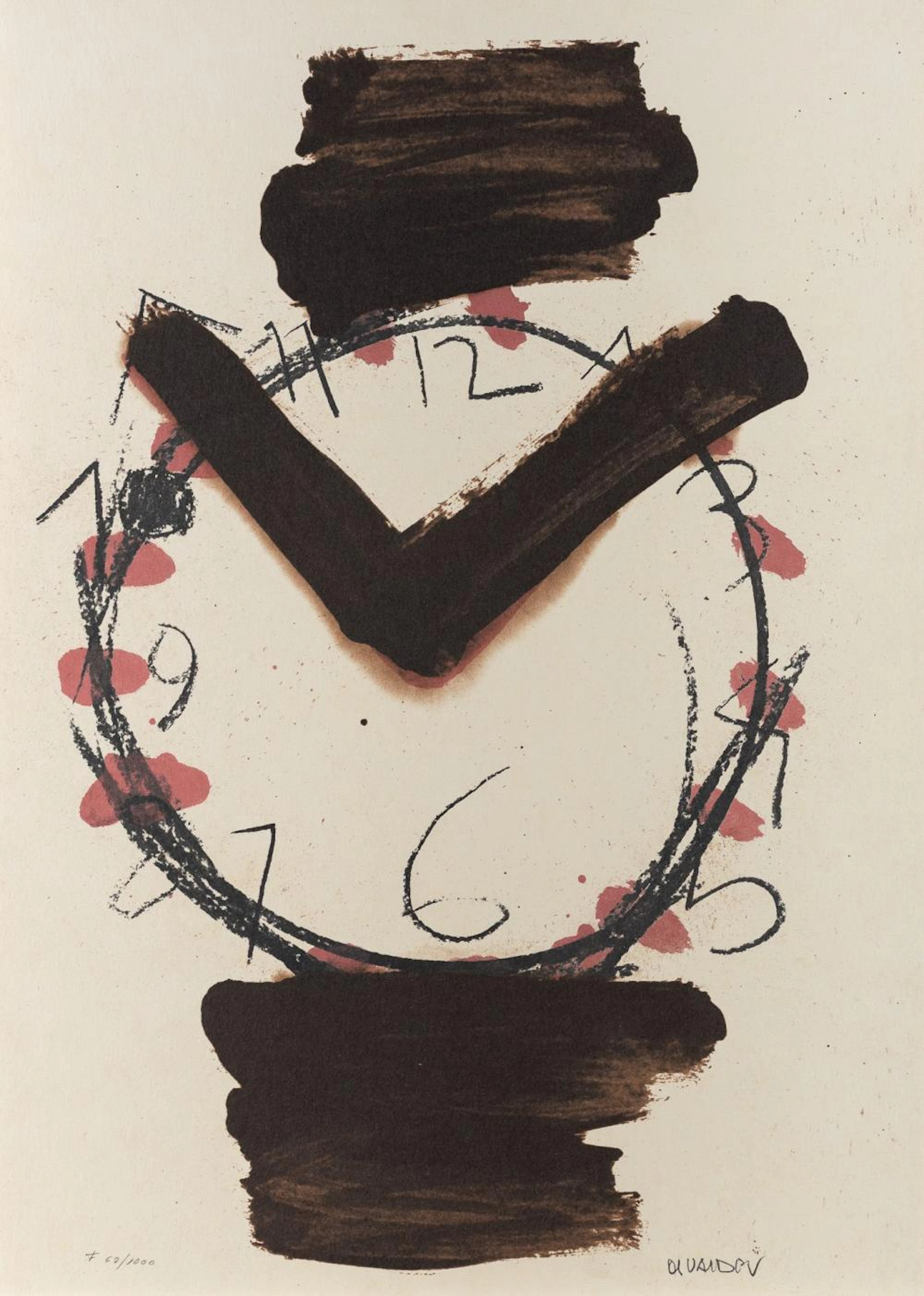 MANOLO VALDÉS BLASCO (Valencia, 1942) Título: Reloj Firmado: Firmada