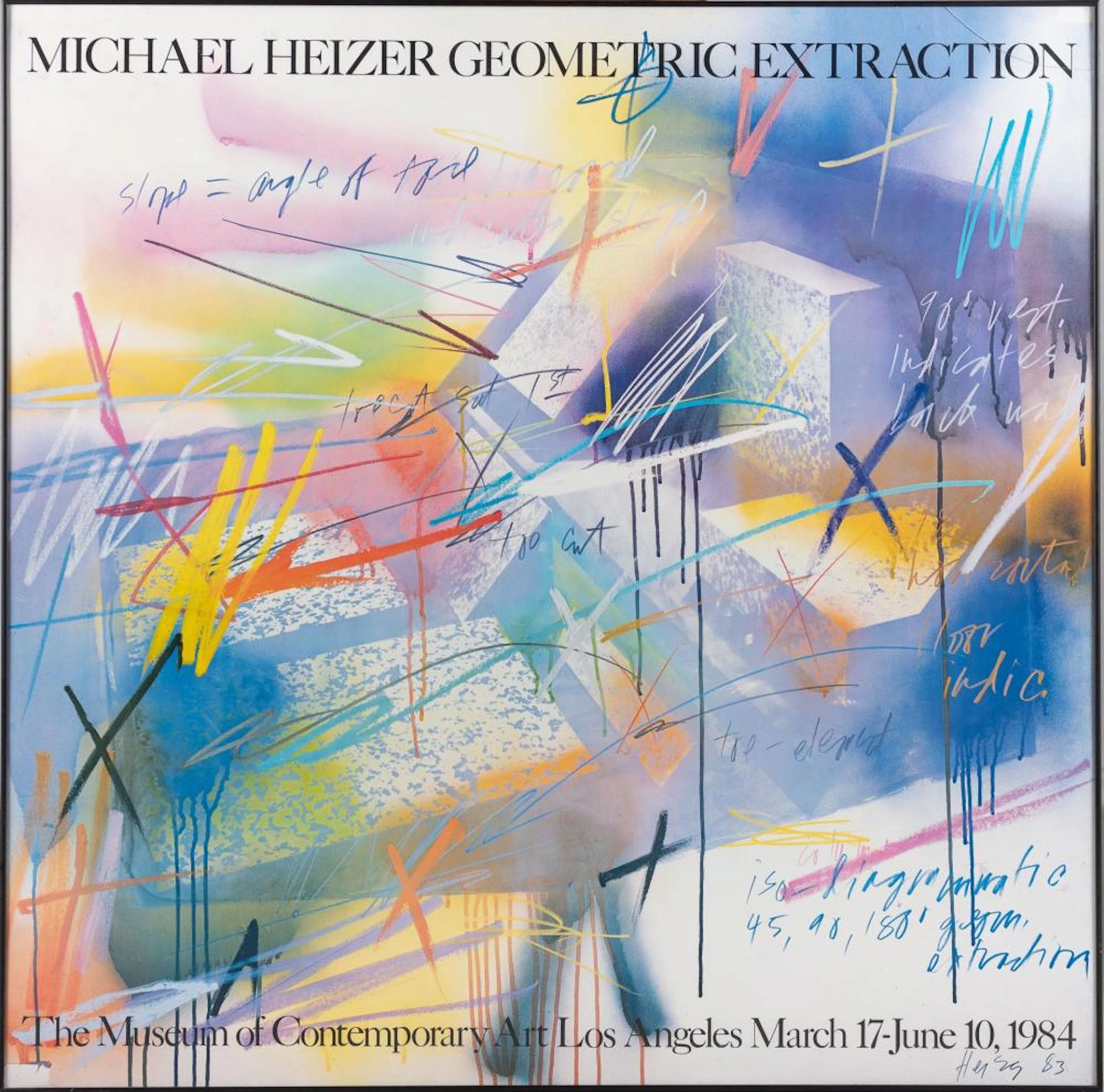 Póster promocional de la exposición del artista Michael Heizer