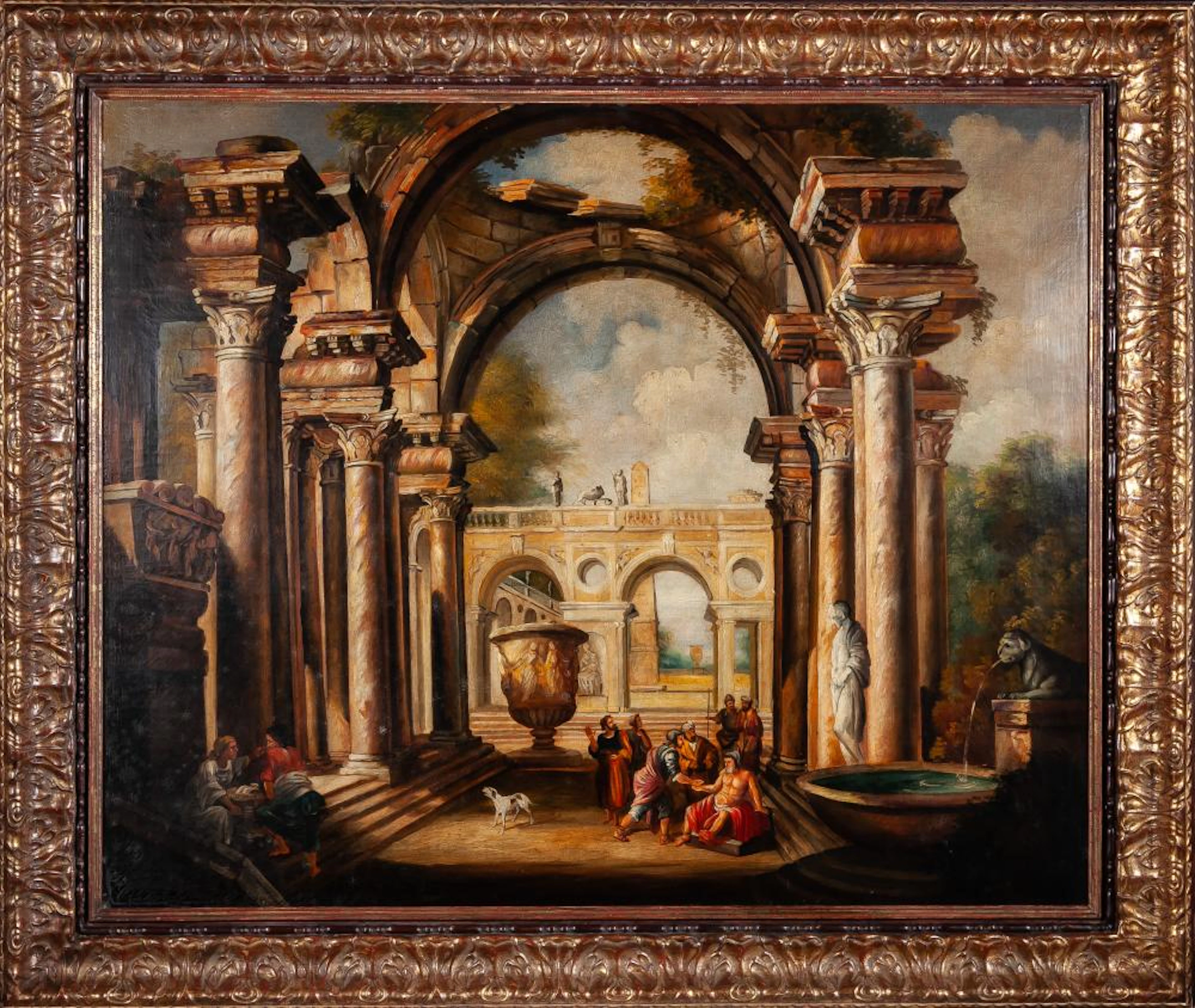 Italian School, 19th - 20th Century "A whim with ruined arches"
