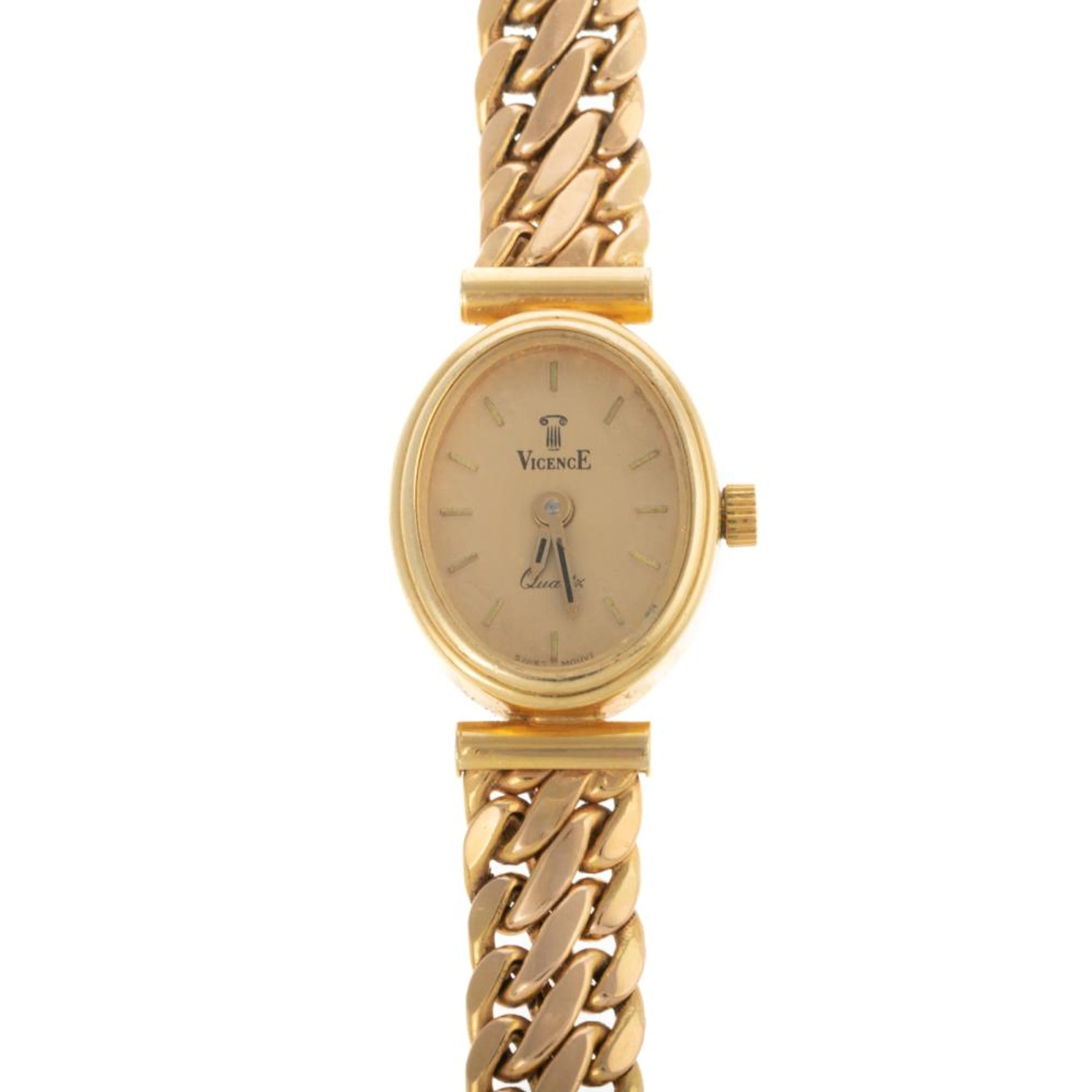 A 14K Yellow Gold Vicence Wrist Watch