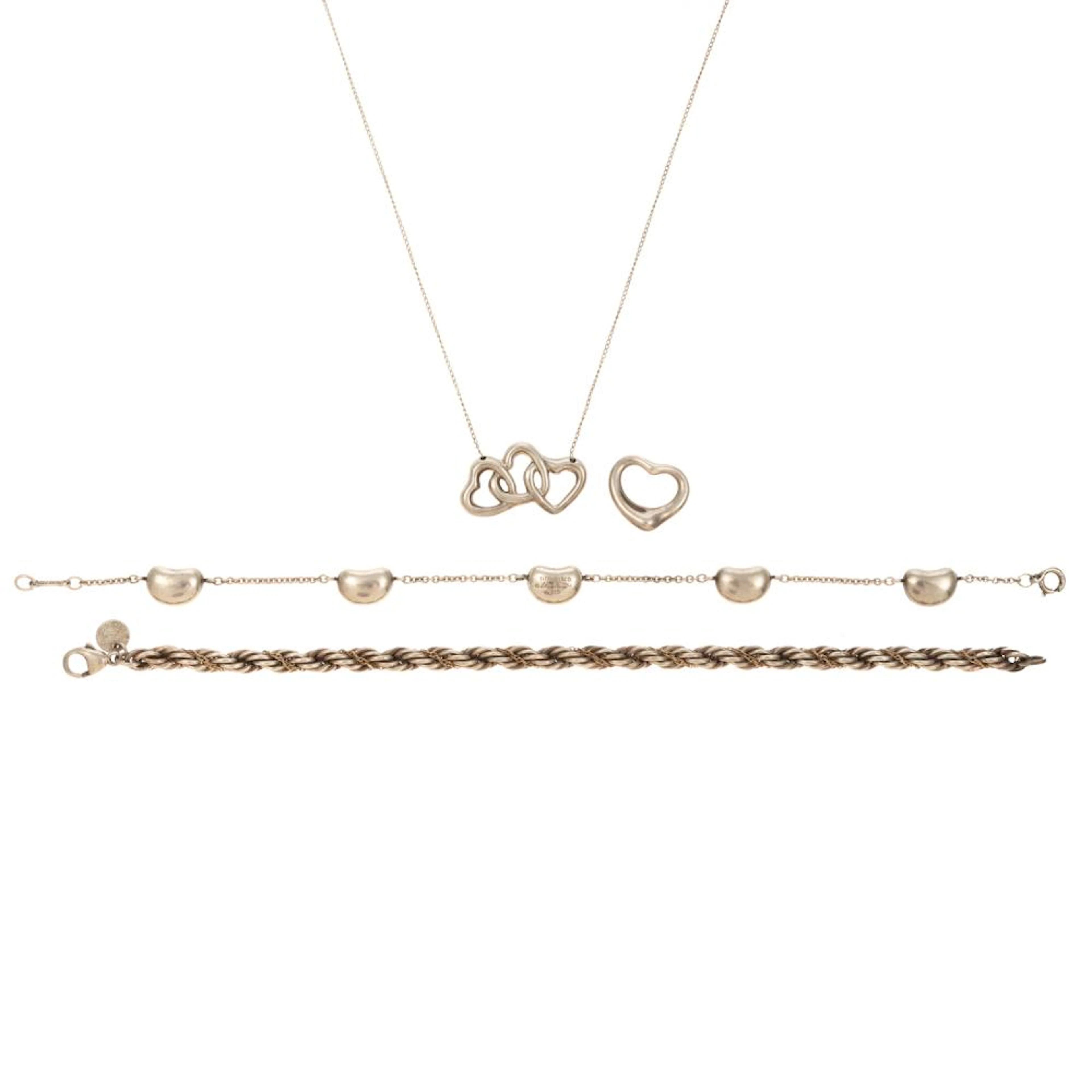 A Collection of Sterling Tiffany & Co Jewelry