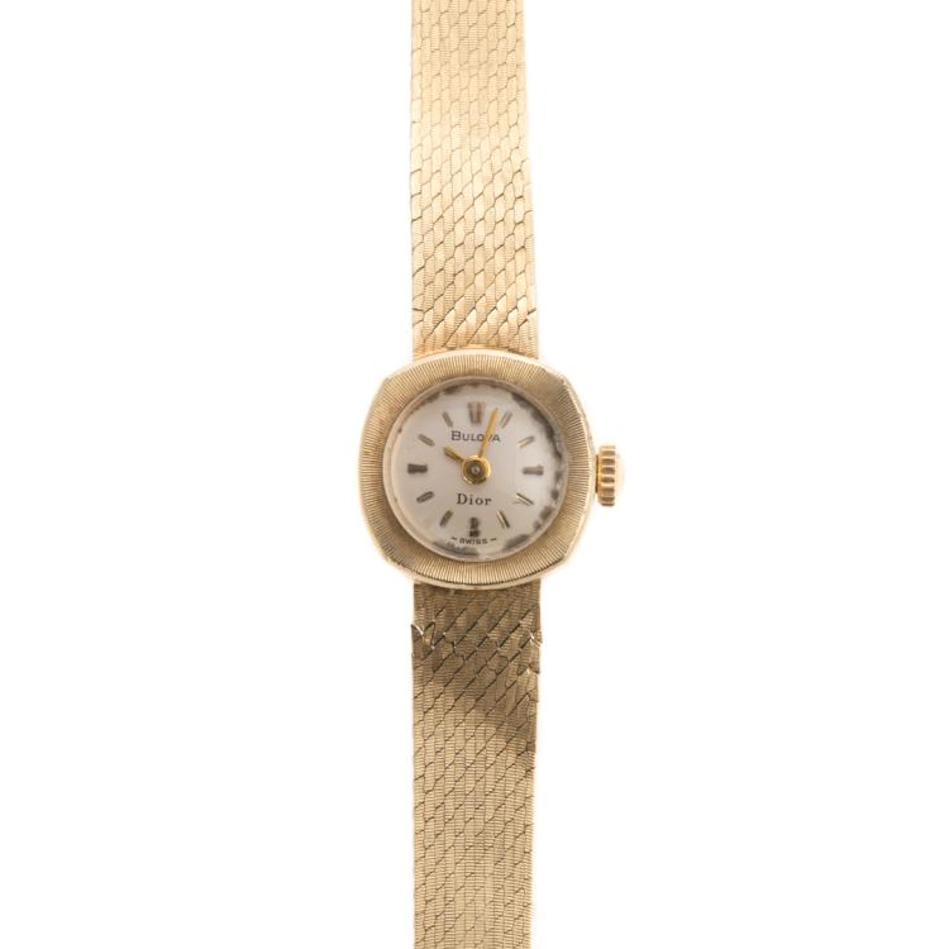 A Lady's 14K Bulova "Dior" Wrist Watch