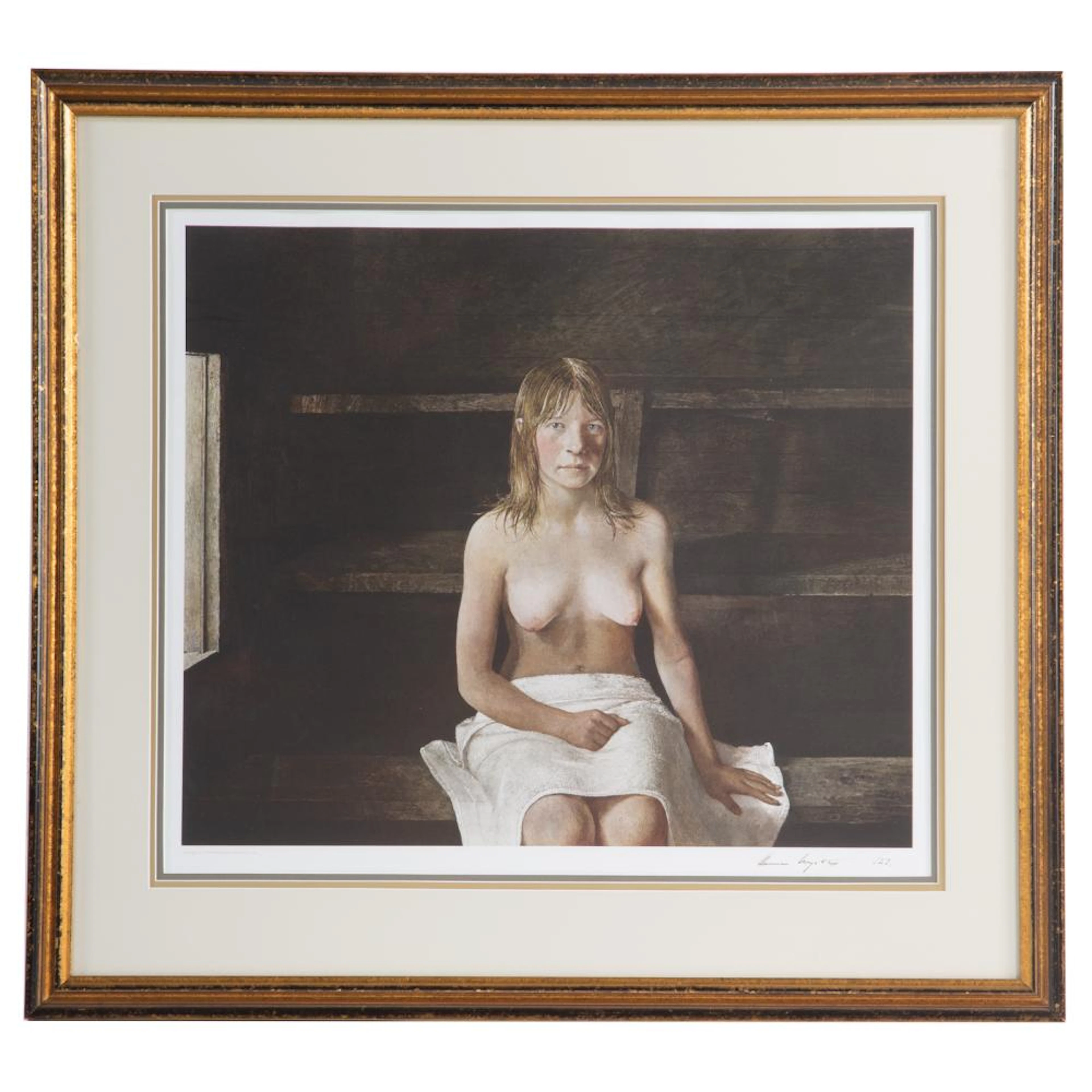 Andrew Wyeth. "The Sauna," collotype