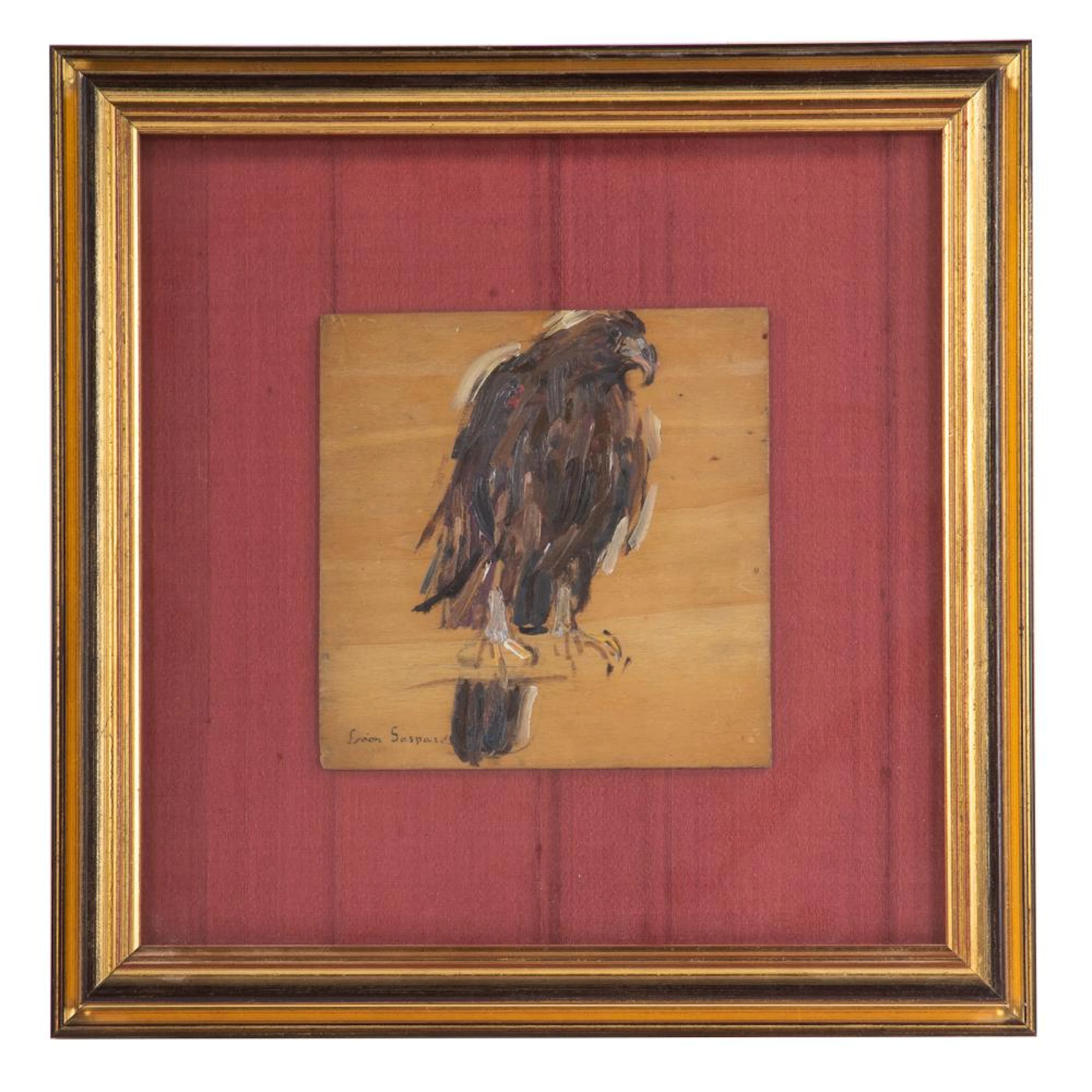 Leon Schulman Gaspard. Falcon, oil on board