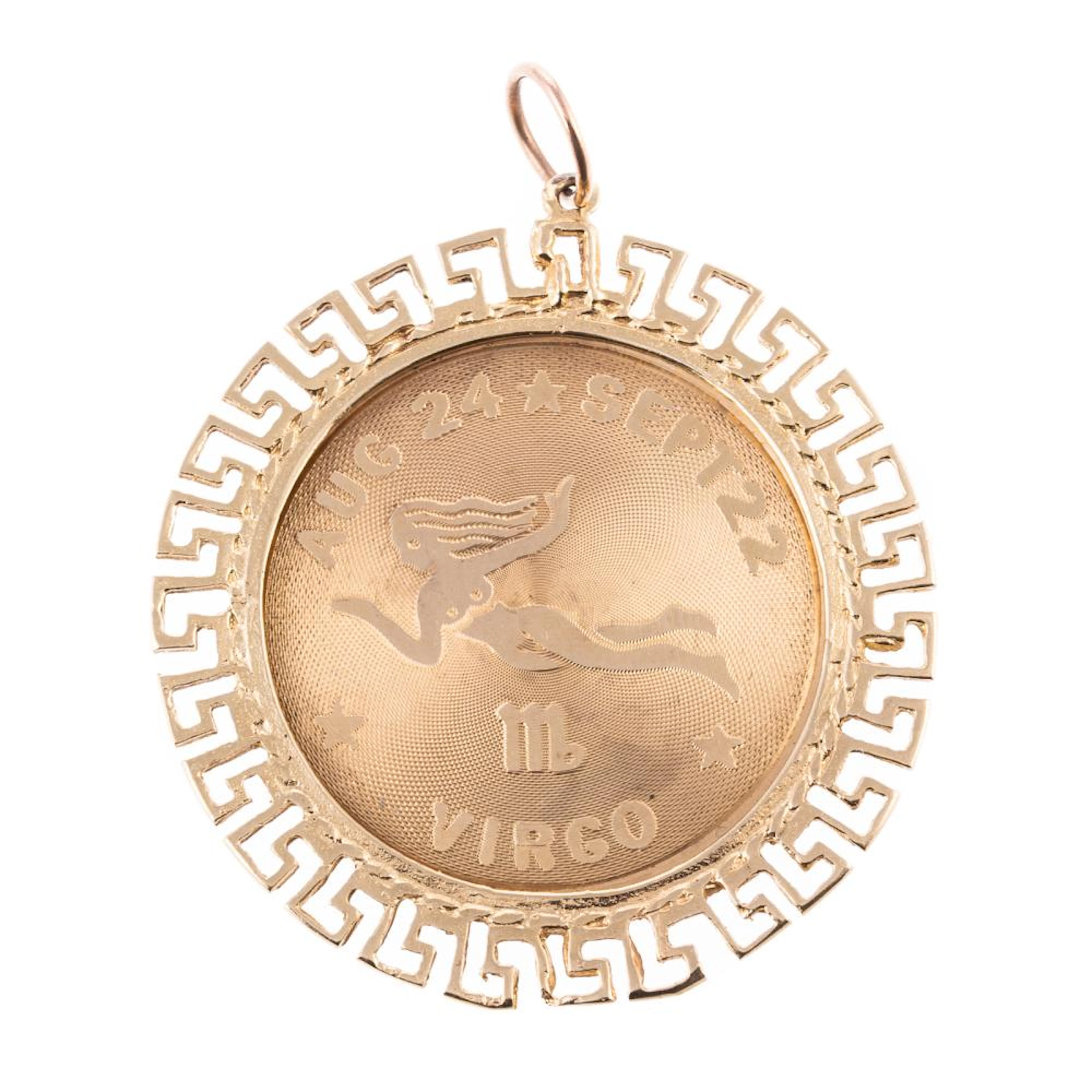 A Zodiac Virgo Charm Pendant in 14K