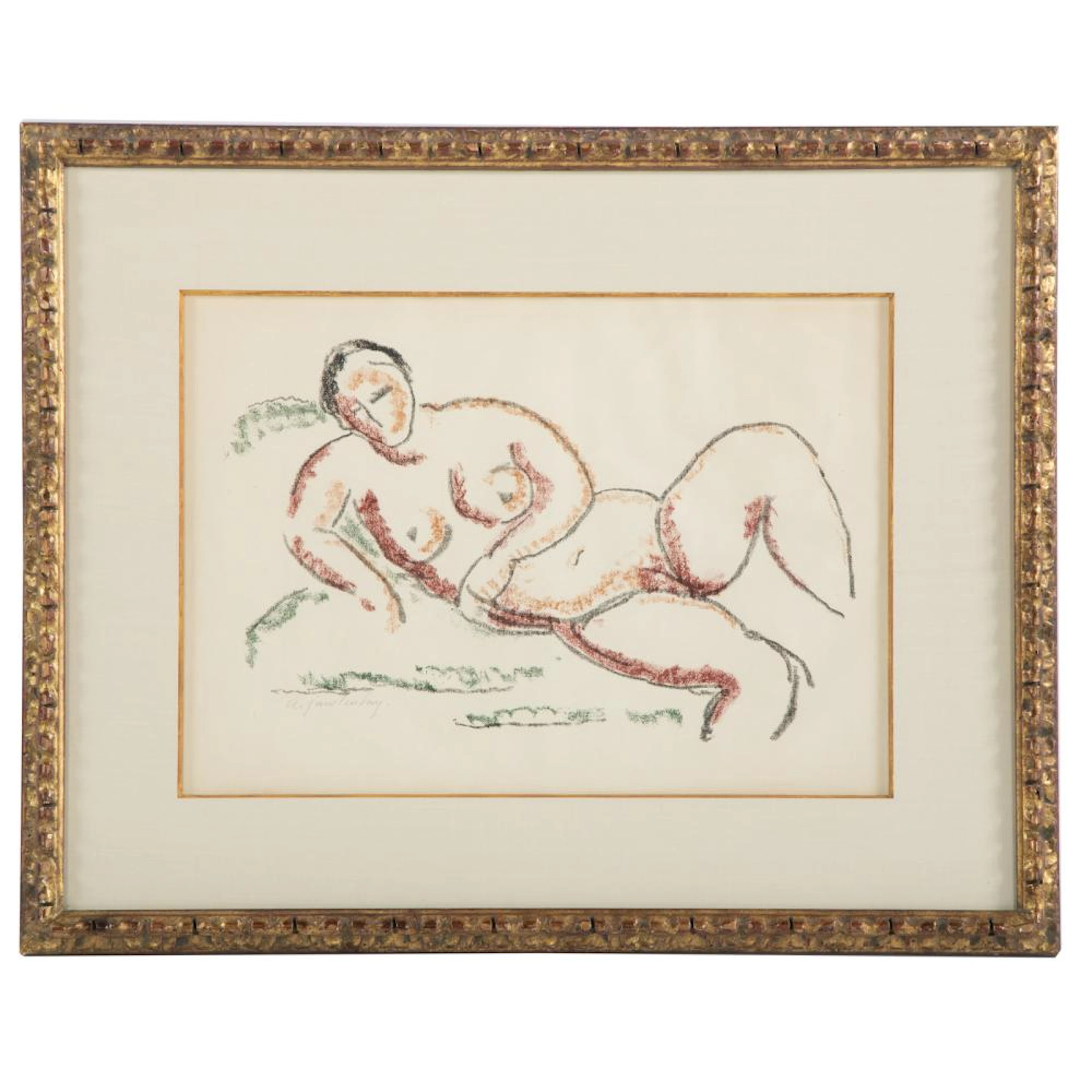 Alexej von Jawlensky. "Kauernde," lithograph