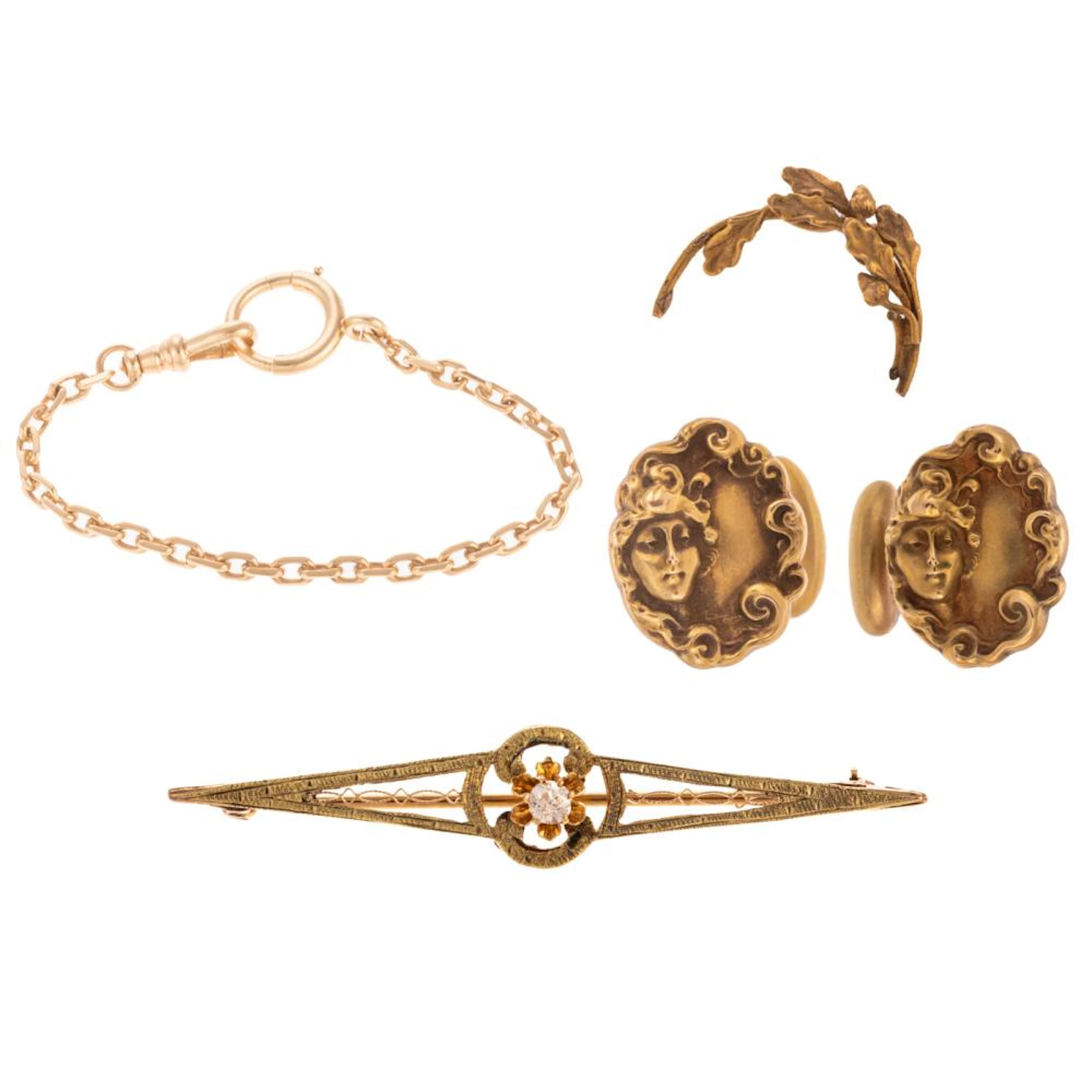 A Group of Diamond & 14K Jewelry