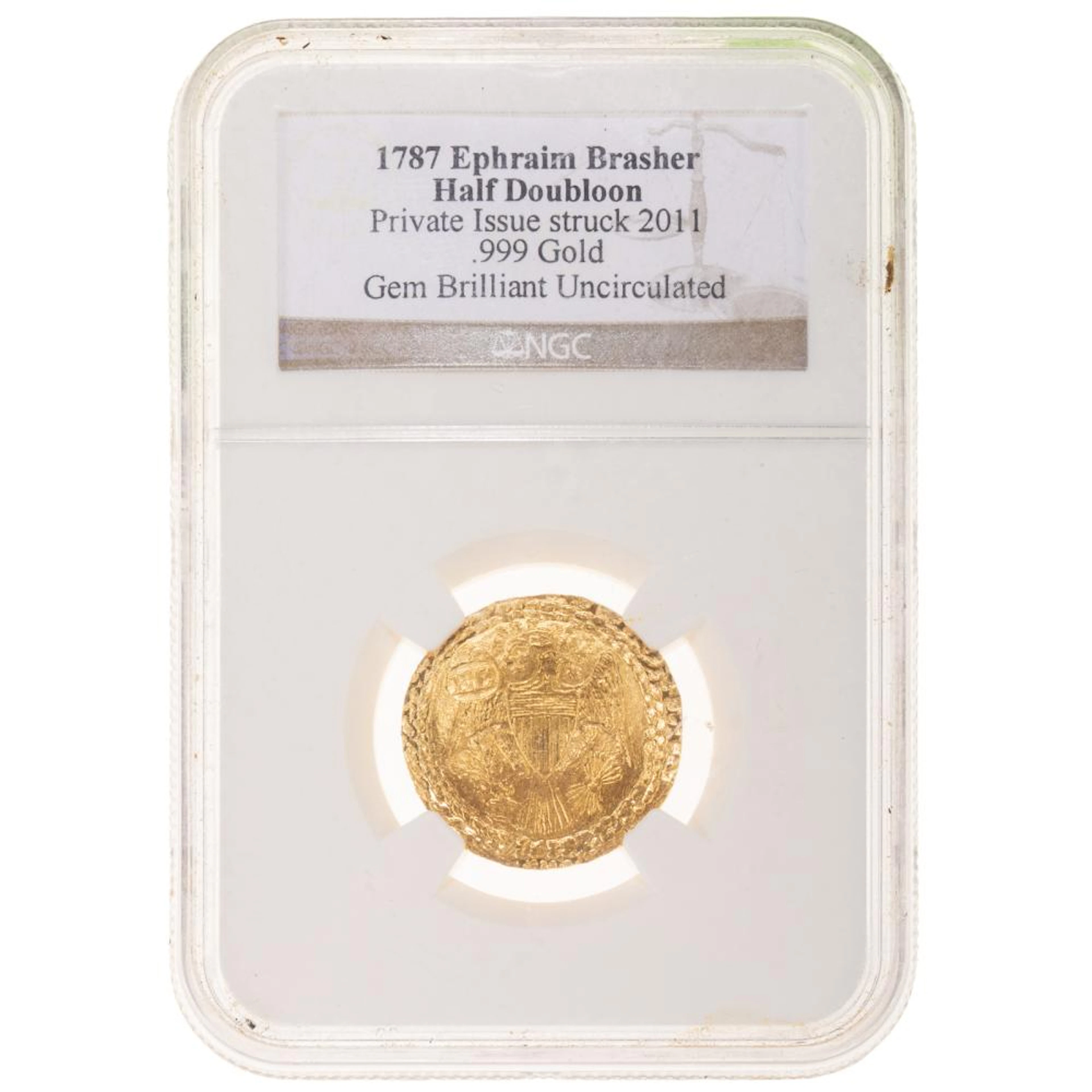 1787 Brasher Half Doubloon Restrike in 2011