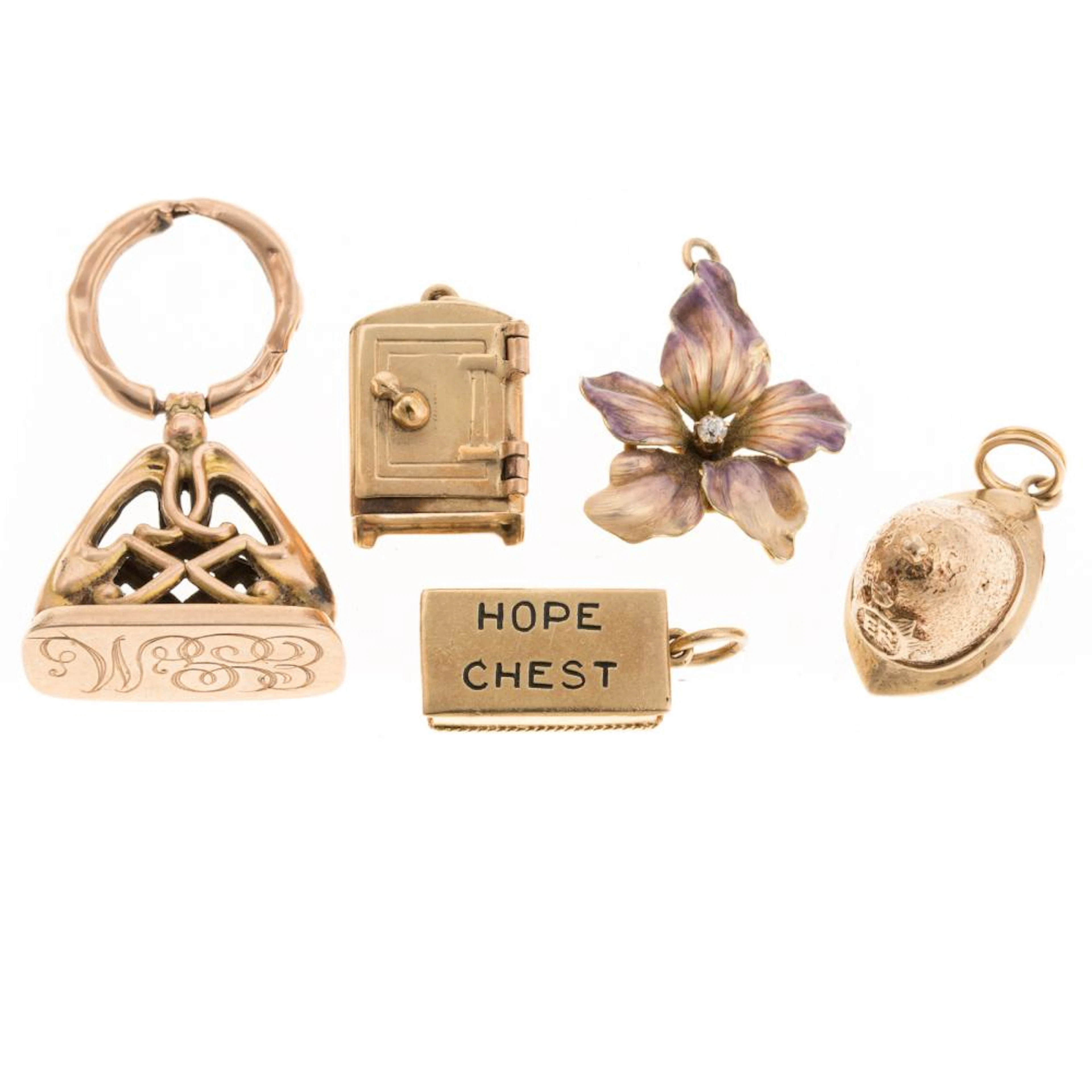A Collection of Gold Charms & Pendants