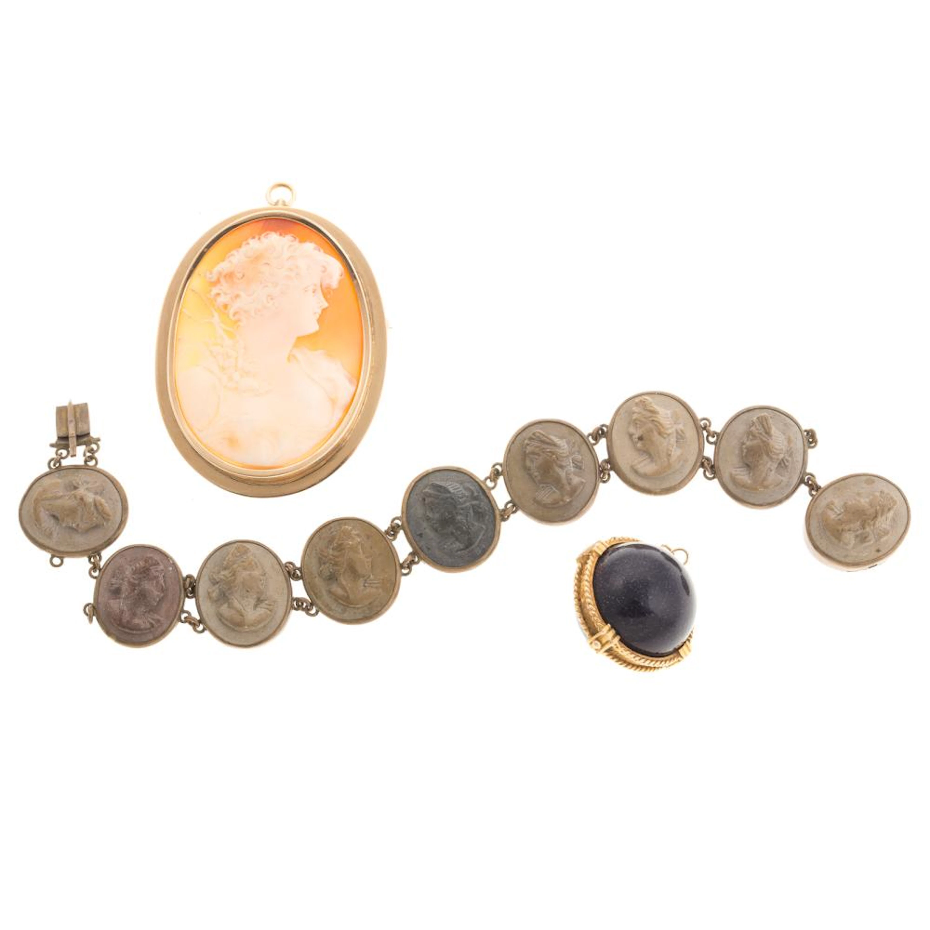 A Ladies Selection of Jewelry including Lava Cameo
